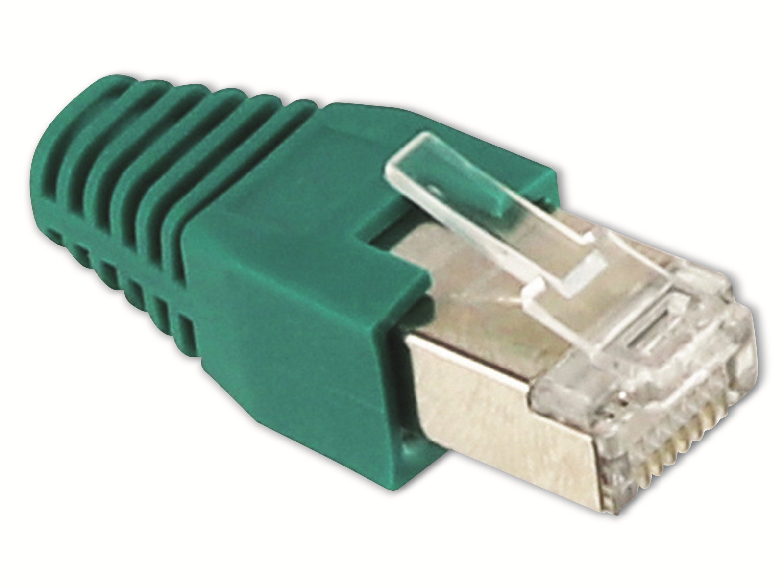 S-IMPULS CAT.6 RJ45-Stecker mit Führungskamm, grün, 10 Stück