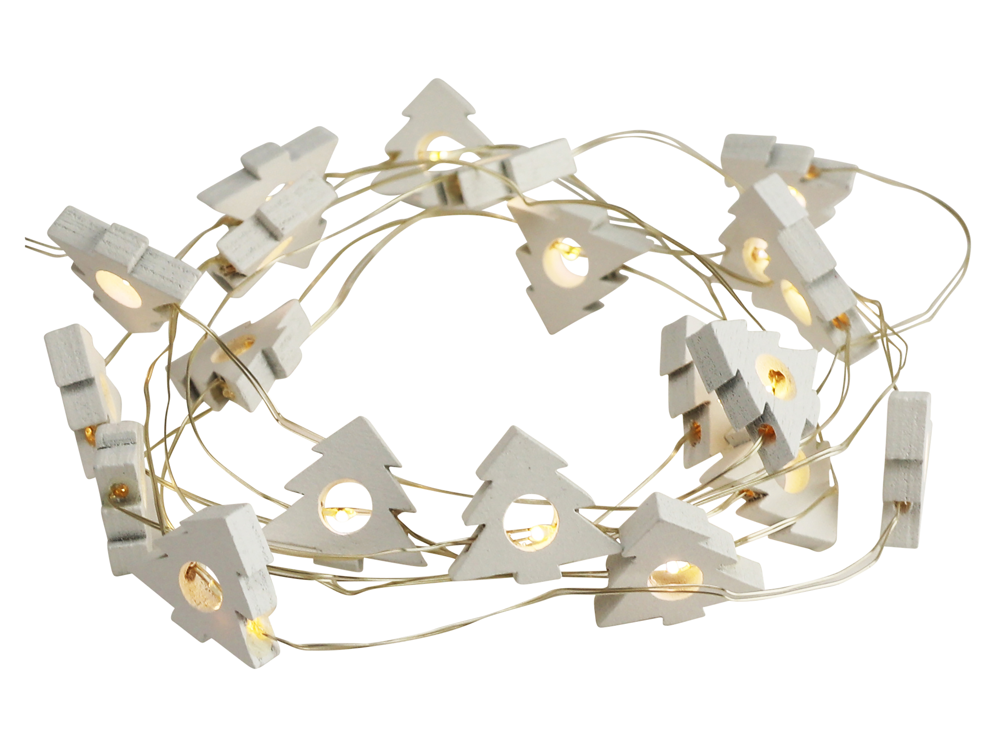 Micro-LED-Lichterkette Tannenbäume, 20 LEDs, Silberdraht, warmweiß, 2,10 m Micro-LED-Lichterkette Tannenbäume, 20 LEDs, Silberdraht, warmweiß, 2,10 m