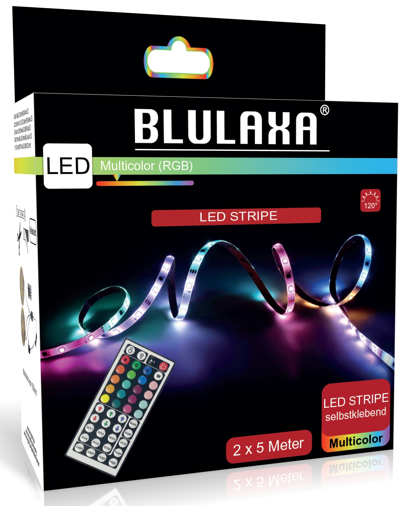 BLULAXA LED-Strip 50955, 2x 5m, 12 W, IP20, RGB, Fernbedienung BLULAXA LED-Strip 50955, 2x 5m, 12 W, IP20, RGB, Fernbedienung