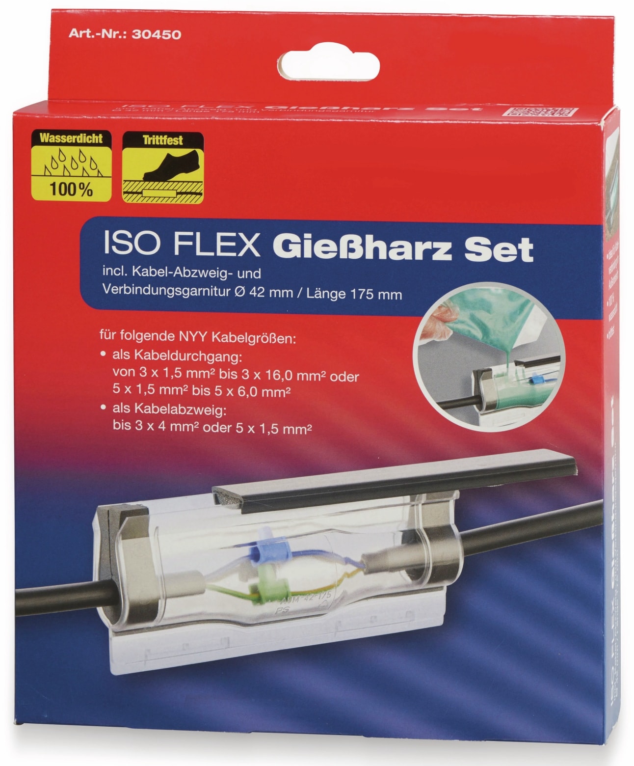 HEIDEMANN ISO Flex Giessharz-Set 30450, bis zu 5x6 mm², 160 ml