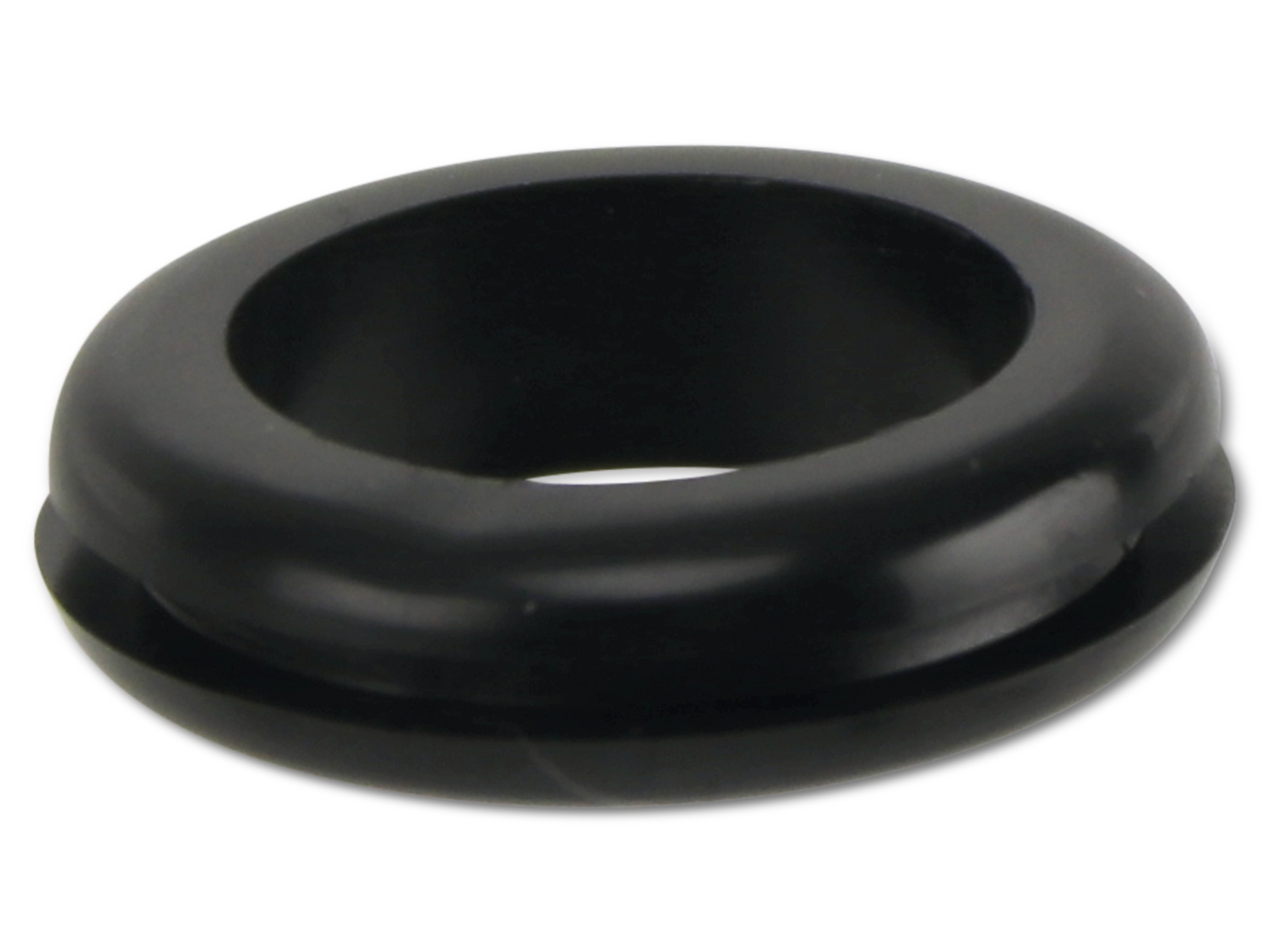 KSS Kabeldurchführungstülle PVC, schwarz, Plattenstärke 1,7, Loch-Ø 15,5, offen, 1 Stück