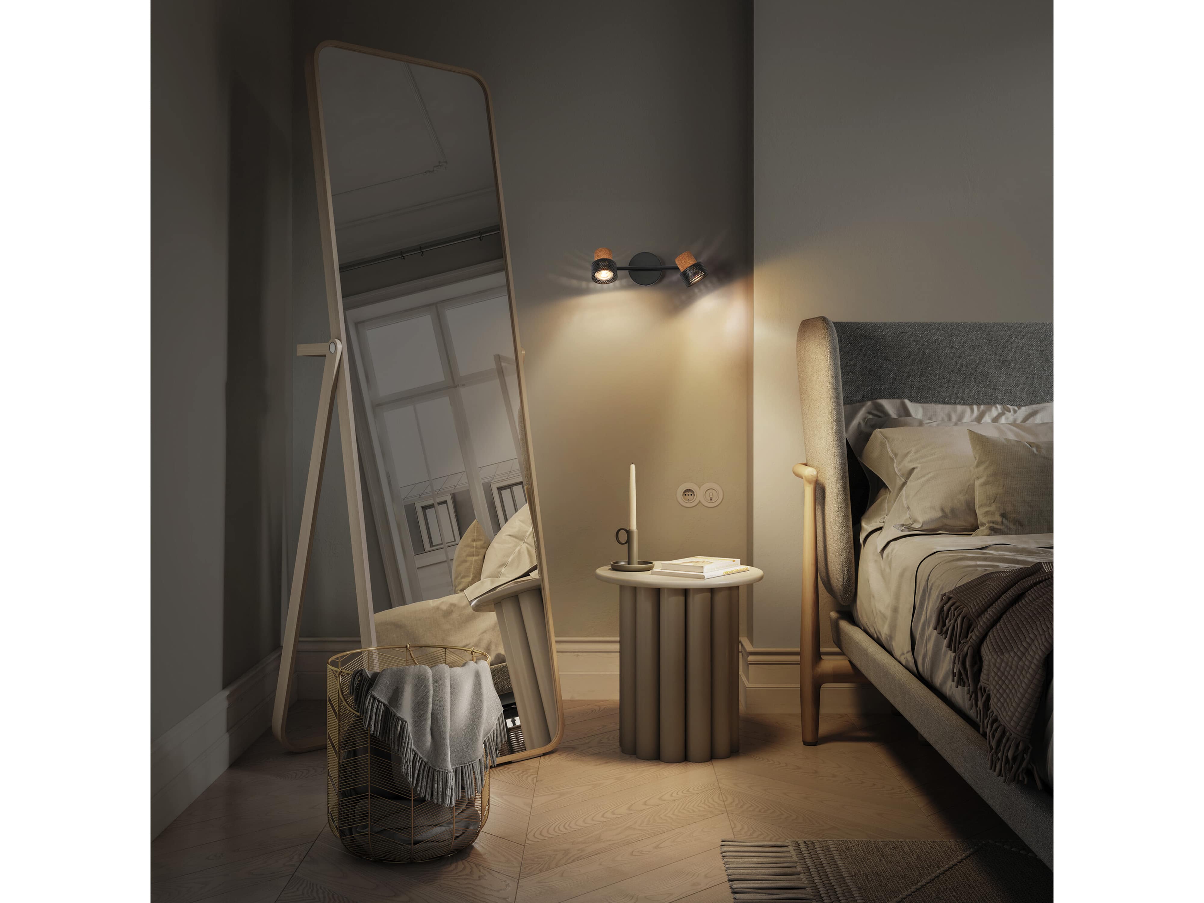 OSRAM LED-Deckenleuchte, GU10, 6,8 W, 460 lm, 2700 K, 2-Spot-Leuchte, dimmbar