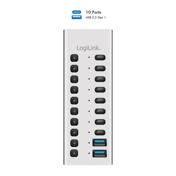 LOGILINK USB-C Hub UA0448, 10 Port