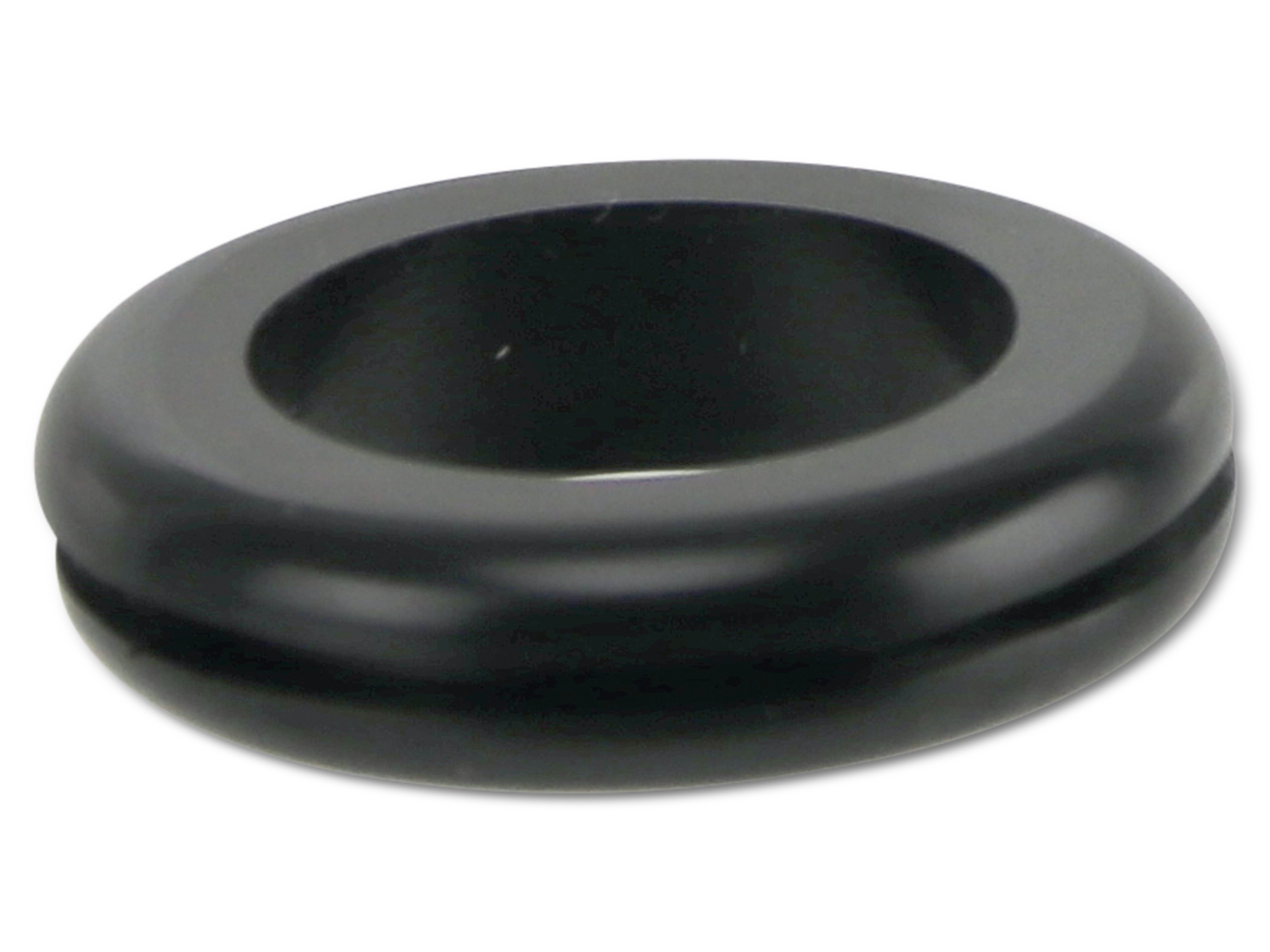 KSS Kabeldurchführungstülle PVC weich, schwarz, Plattenstärke 1,5, Loch-Ø 18,9, offen, 1 Stück