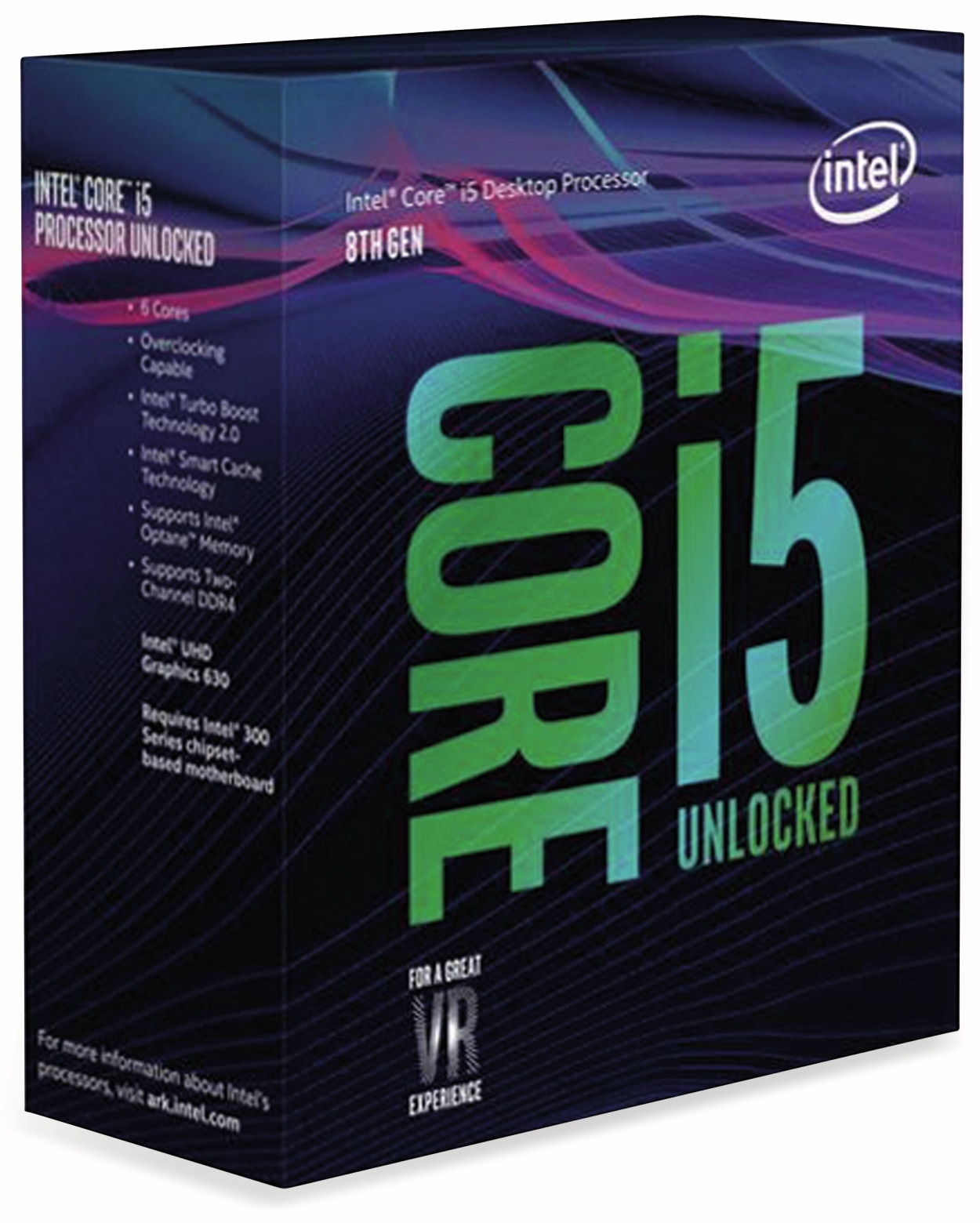 Intel CPU Core i5-8600K, 6x 3,6 GHz, LGA1151, übertaktungsgeeignet