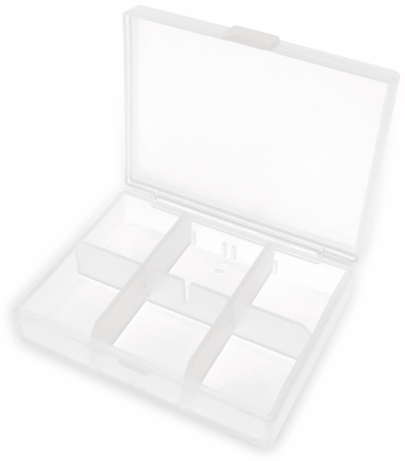 Sortimentsbox, 84x63x20, 6 Fächer, PP, transparent