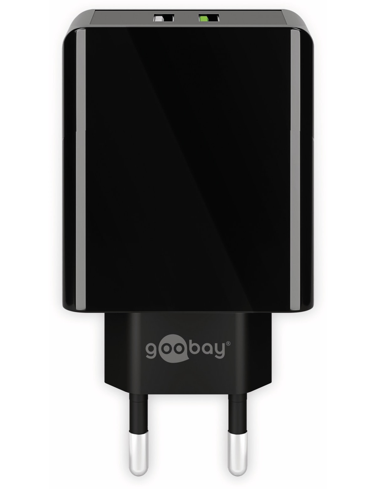 GOOBAY USB/QC-Lader 44956, 2-fach, 2+3 A, 28 W, schwarz