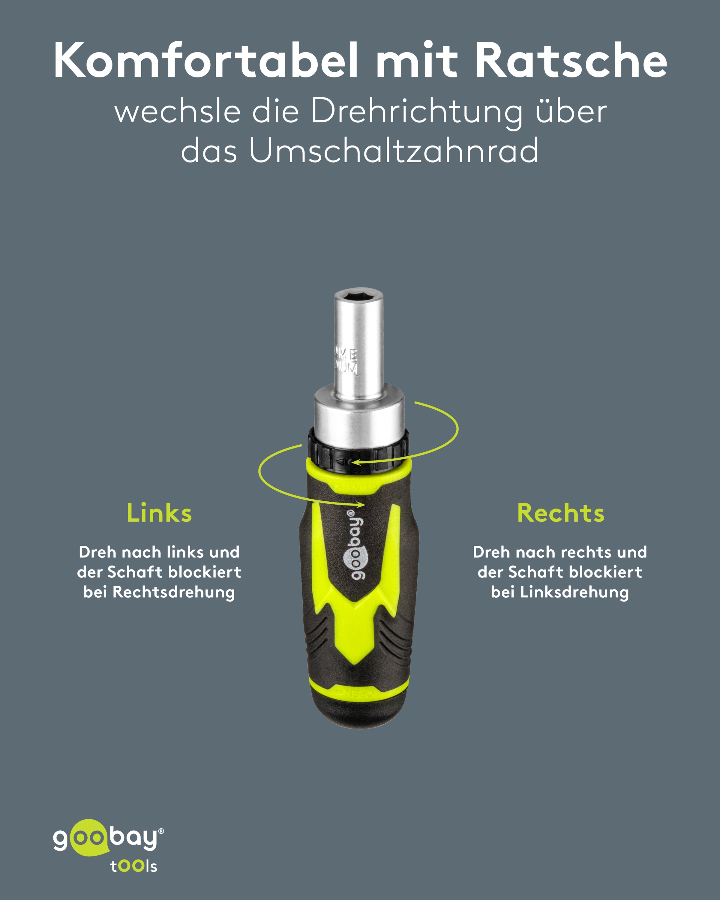 GOOBAY TOOLS Schraubendreher-Set, 77842, mit 43-tlg. Bitsatz