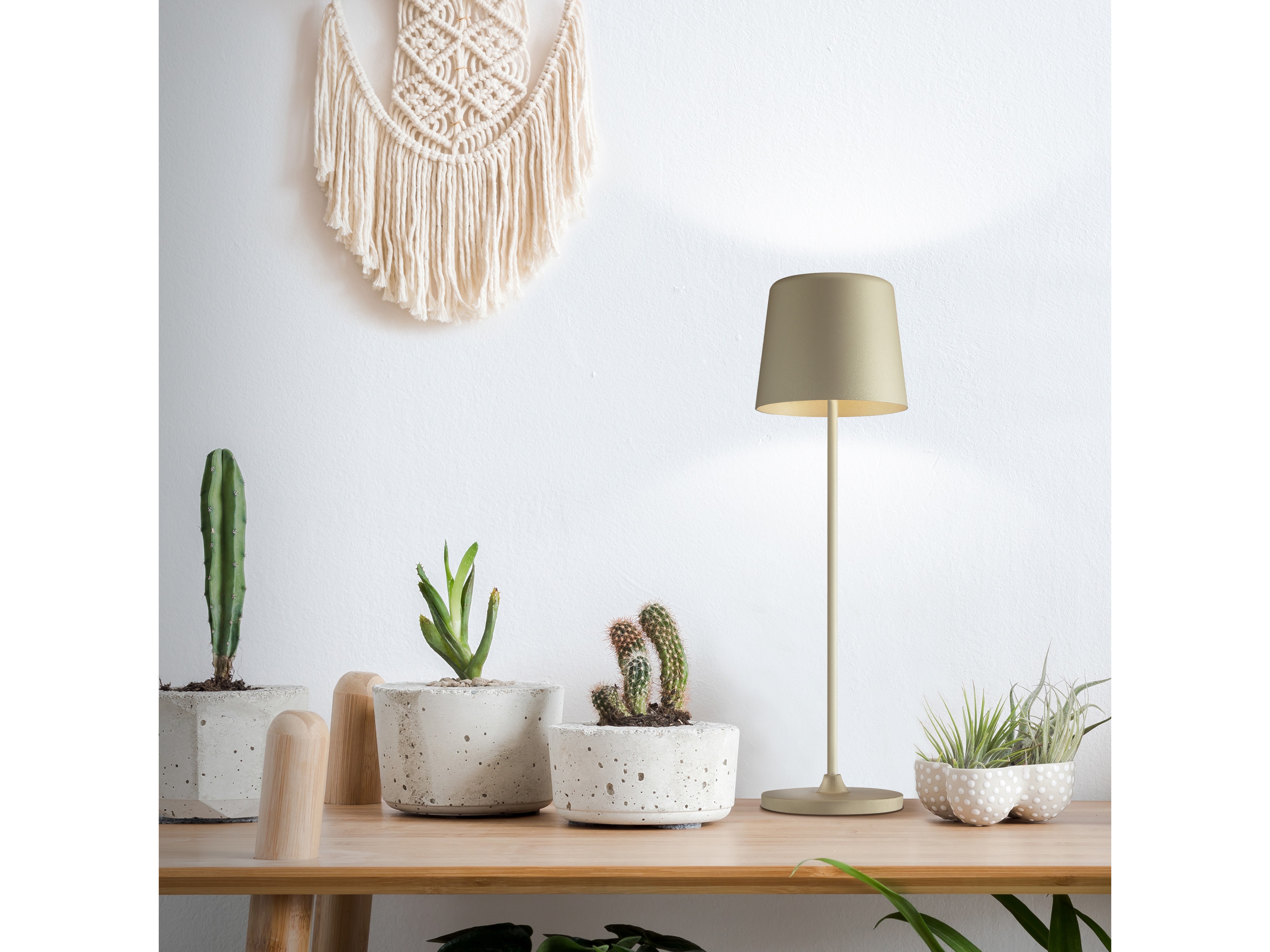 BRILLIANT LED-Akku-Tischleuchte Kaami, 2 W, 310 lm, 3000 K, cappuccino, 2er Set