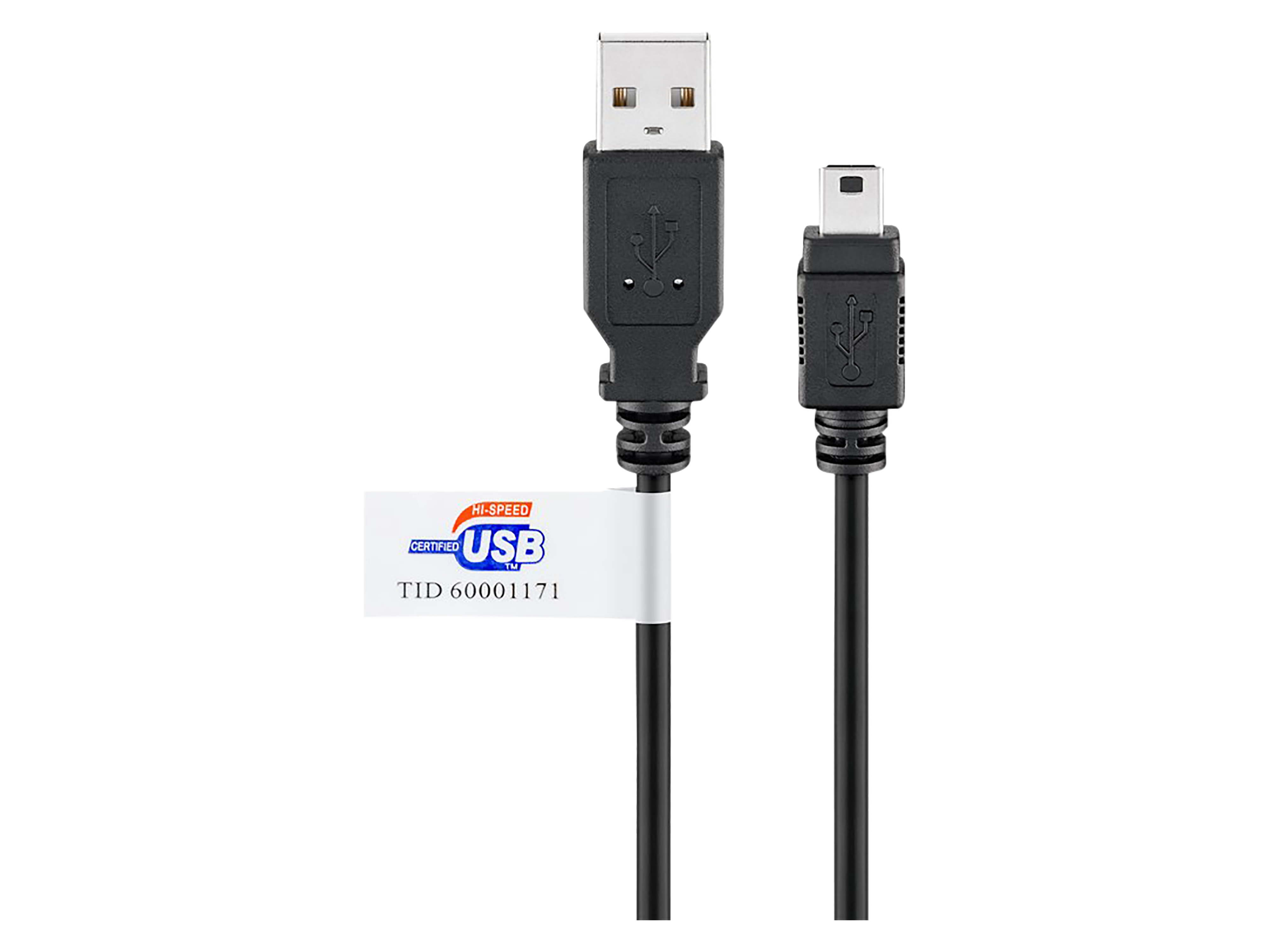 GOOBAY USB 2.0 Hi-Speed Kabel A/miniB 93903 3m schwarz Zertifikat