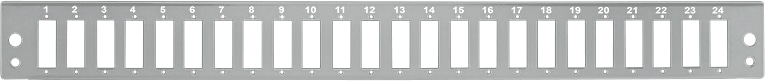 LOGILINK Frontblende FB2402G, grau, für 19" Spleißbox, 24x SC/LC Quad