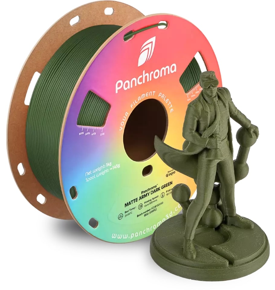 POLYMAKER 3D Filament PLA MATTE, 1 kg, dunkelgrün, 1,75 mm POLYMAKER 3D Filament PLA MATTE, 1 kg, dunkelgrün, 1,75 mm