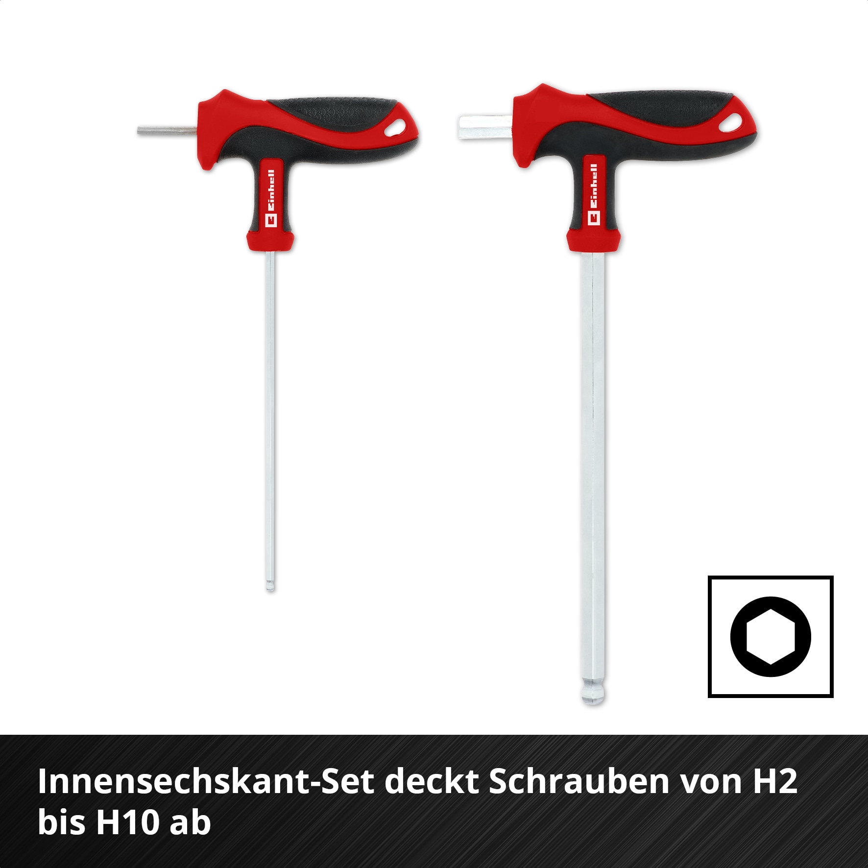 EINHELL E-Case-Einleger T-Griff-Schraubendreher, 370526, 9-teilig