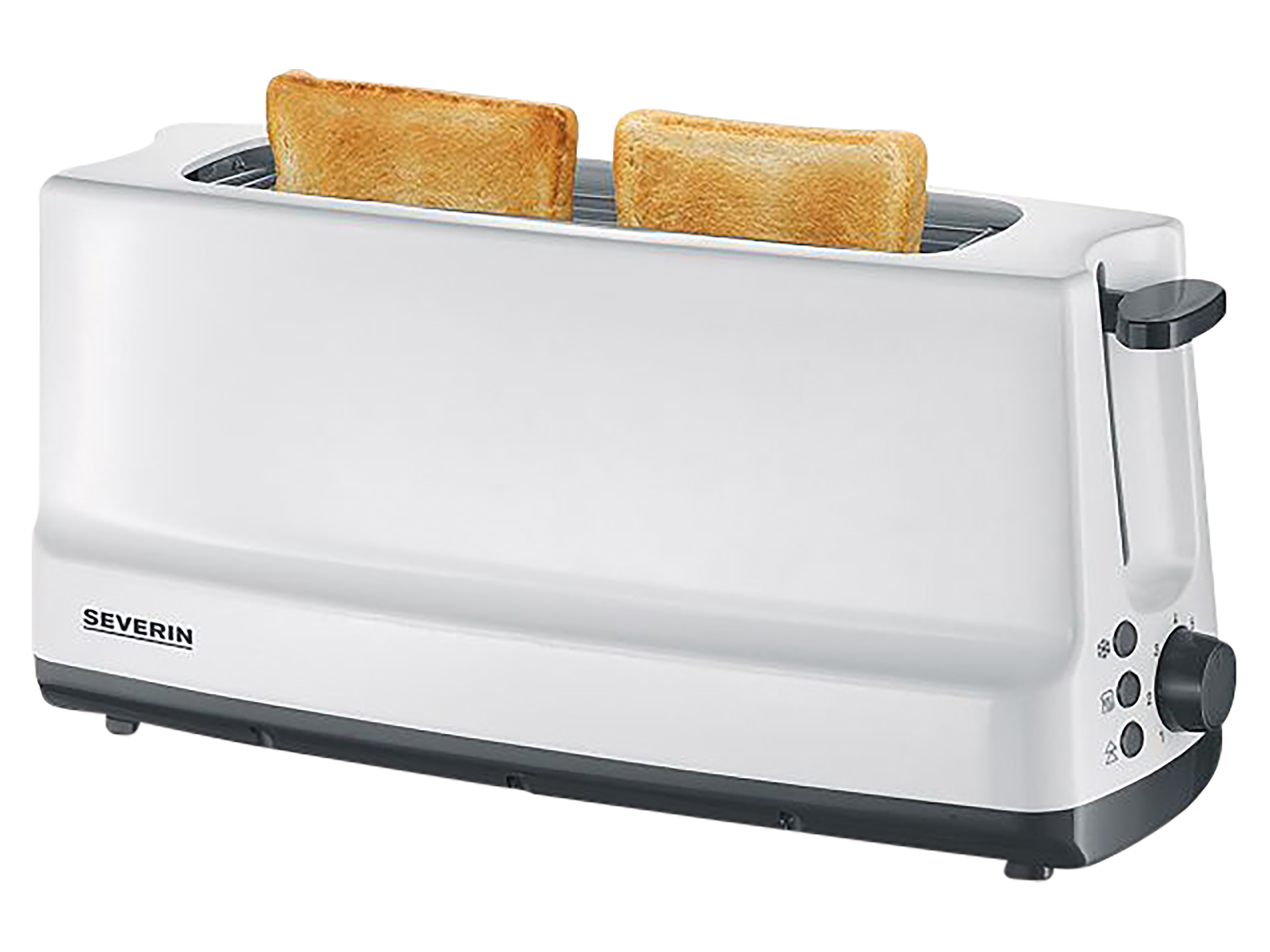 SEVERIN Langschlitztoaster AT 2232, 2 Scheiben, 800 W, Grau / Weiß