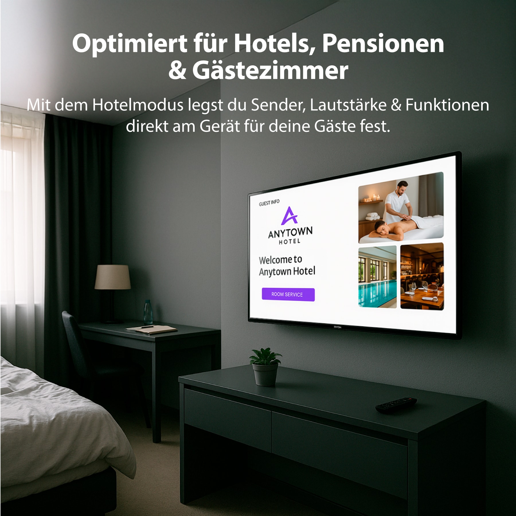 DYON Smart-TV 24VX-VHD, 24" (60cm), HD, 12 V Anschlusskabel DYON Smart-TV 24VX-VHD, 24" (60cm), HD, 12 V Anschlusskabel
