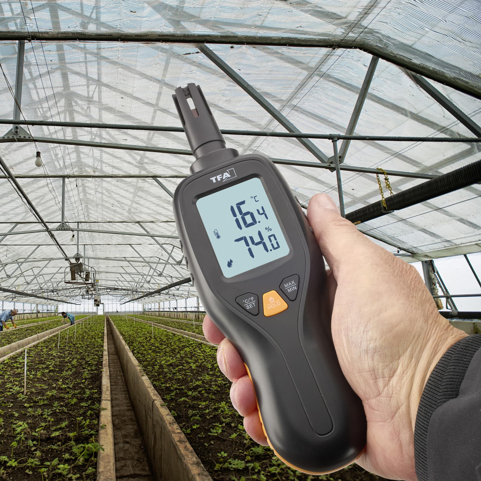 TFA Digitales Profi-Thermo-Hygrometer, schwarz