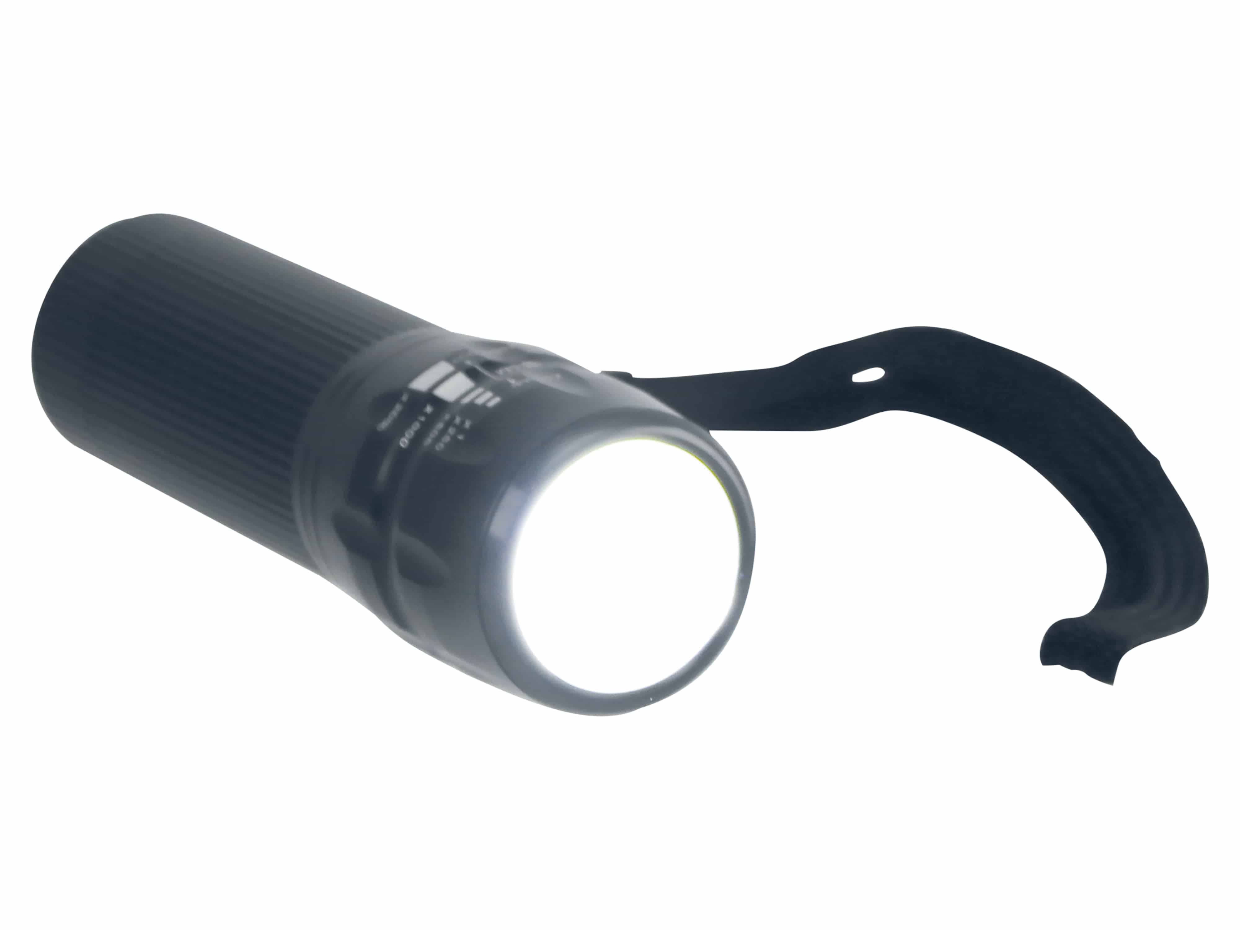 LED-Taschenlampe, Alu, 5 W OSRAM LED, schwarz, 4xMicro