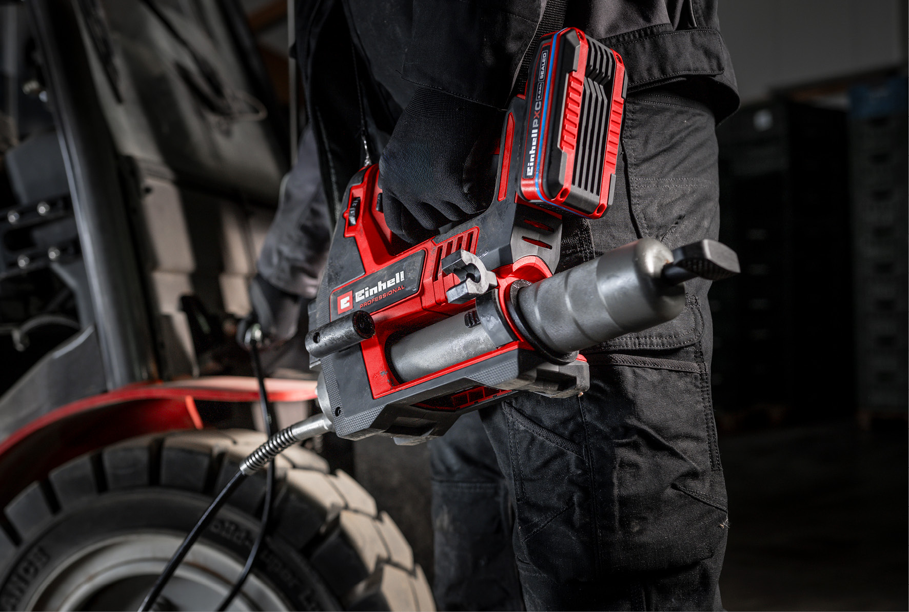 EINHELL PROFESSIONAL Akku-Fettpresse TP-GR 18/690 Li + Starterset 4,0 Ah