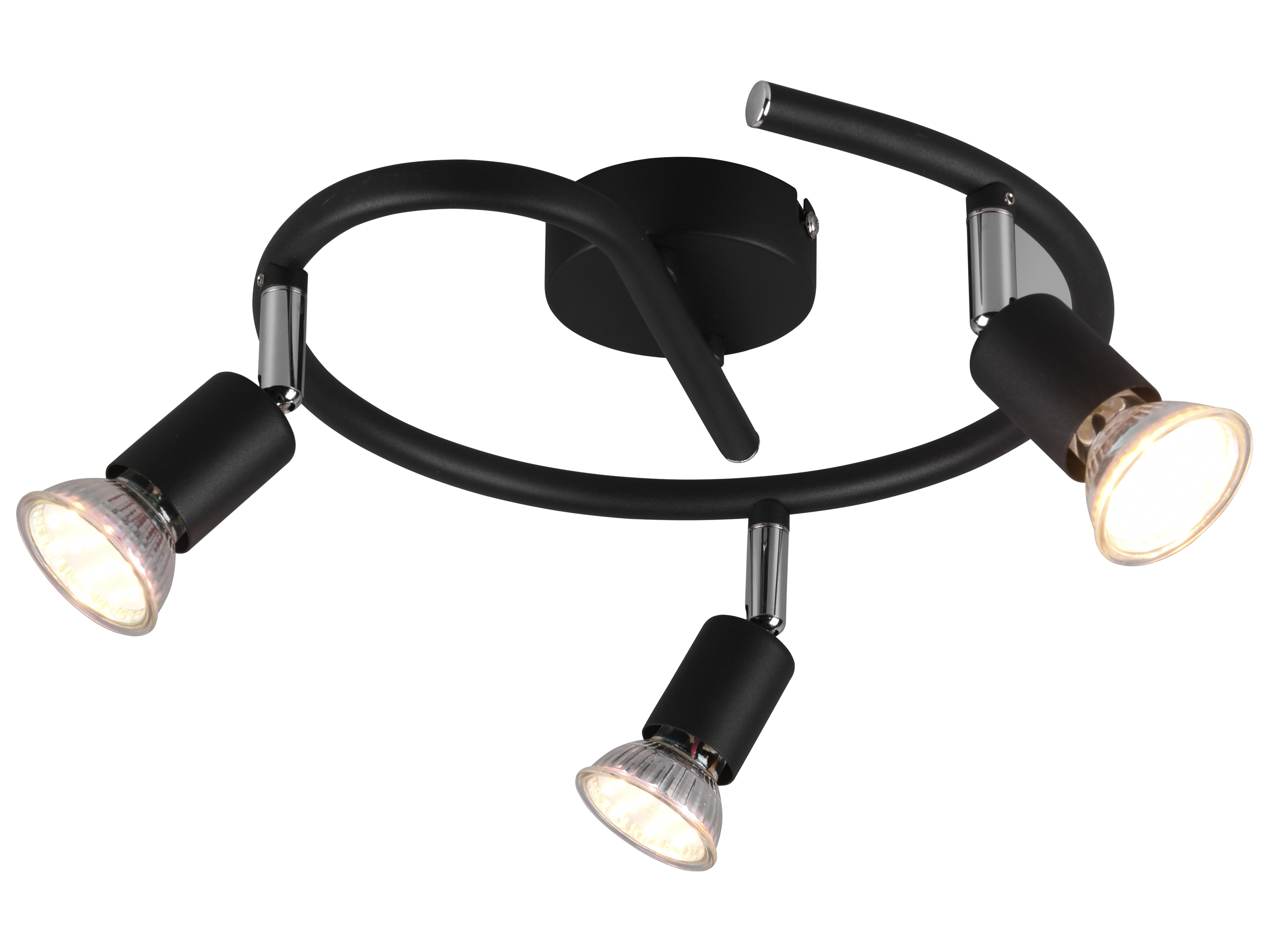 REALITY Deckenleuchte Paris R80913932 schwarz, 3 x GU10, max. 35 W REALITY Deckenleuchte Paris R80913932 schwarz, 3 x GU10, max. 35 W