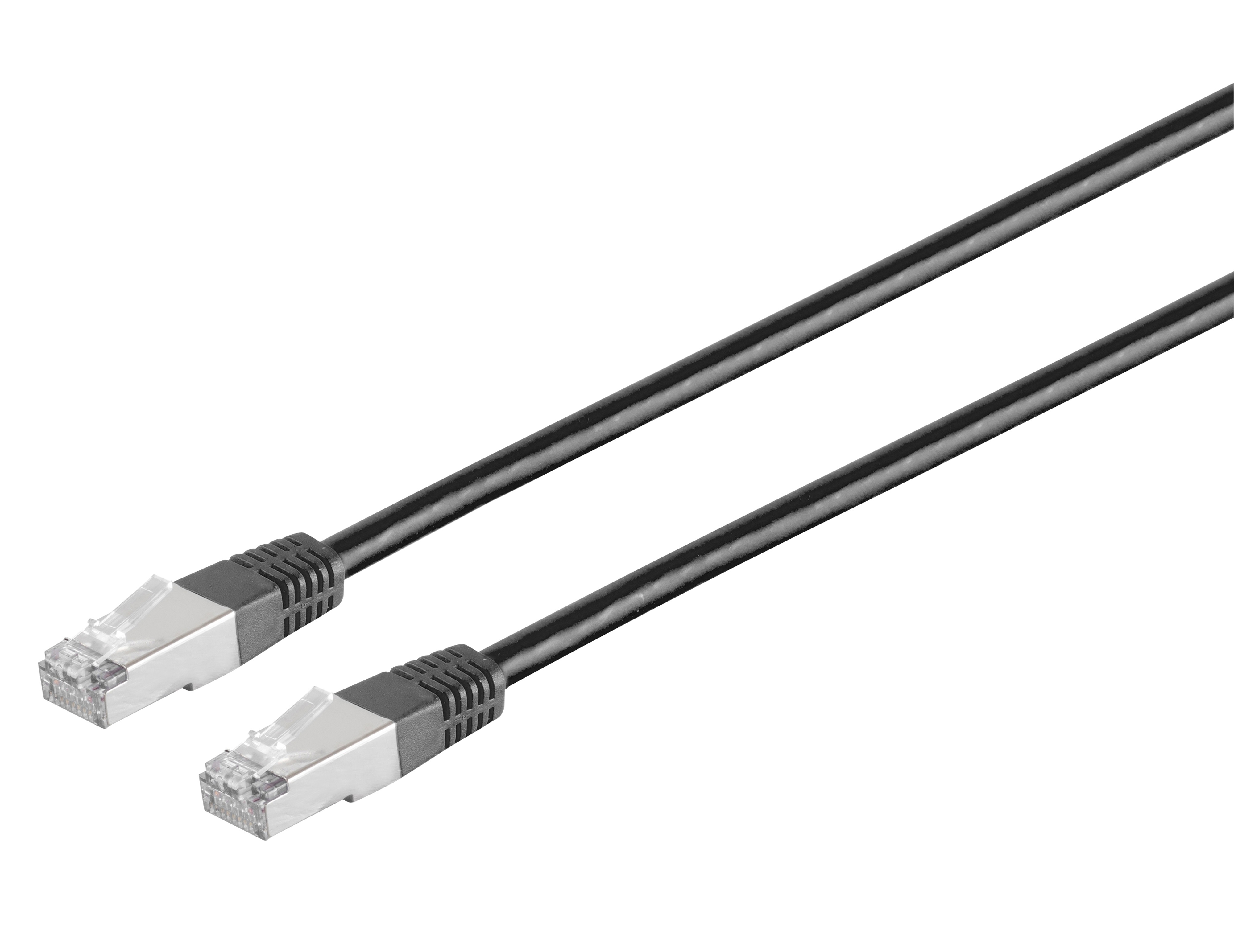 S-IMPULS RJ45 Patchkabel mit CAT.7 Rohkabel PIMF schwarz 1,5m