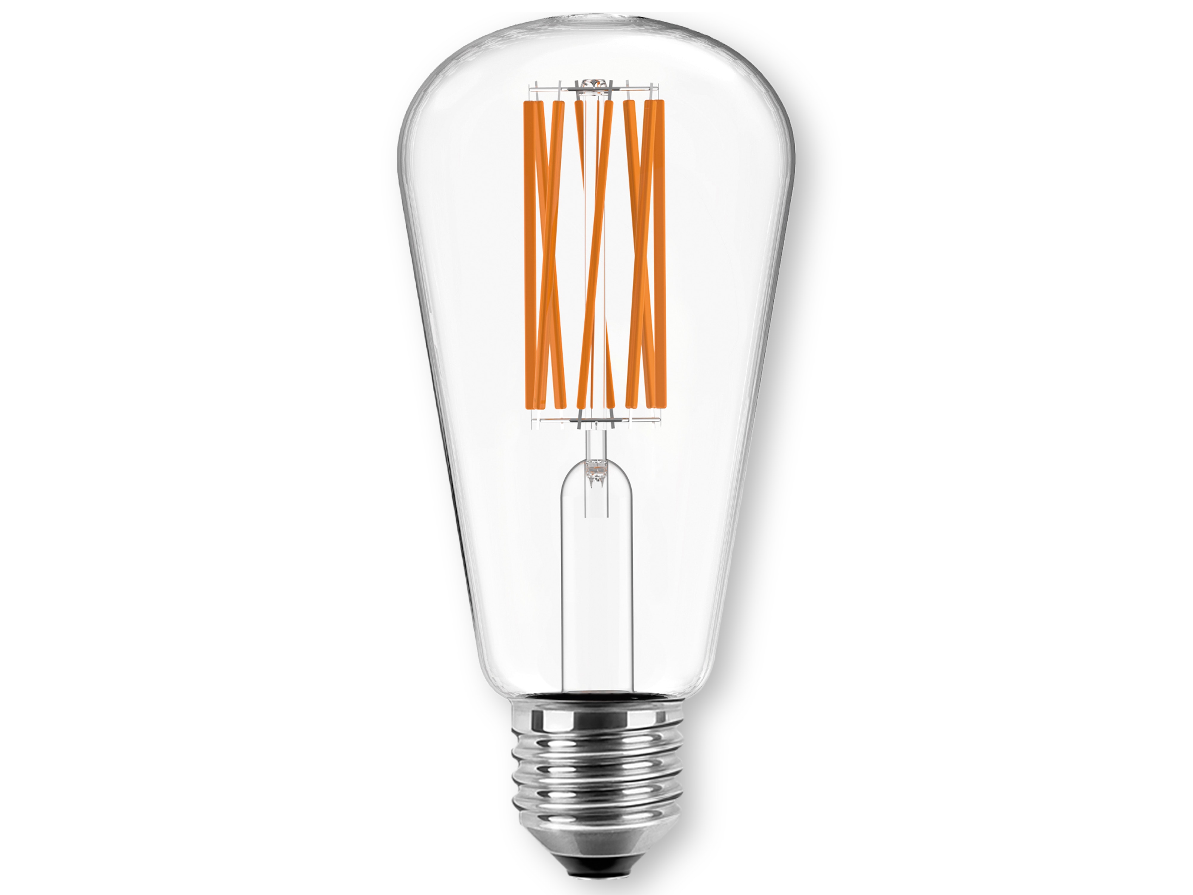 BLULAXA LED-Filament-Lampe, ST64, E27, EEK: A, 3,8W, 806lm, 3000K