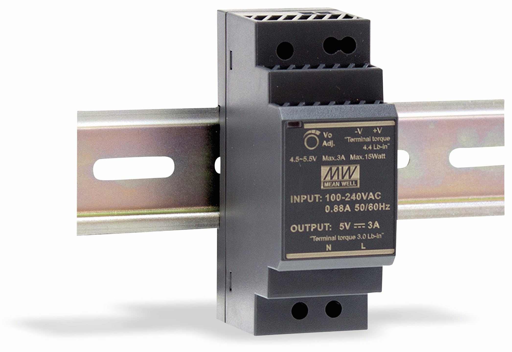 MEAN WELL Hutschienen-Schaltnetzteil HDR-30-5, 5 V-/3 A MEAN WELL Hutschienen-Schaltnetzteil HDR-30-5, 5 V-/3 A