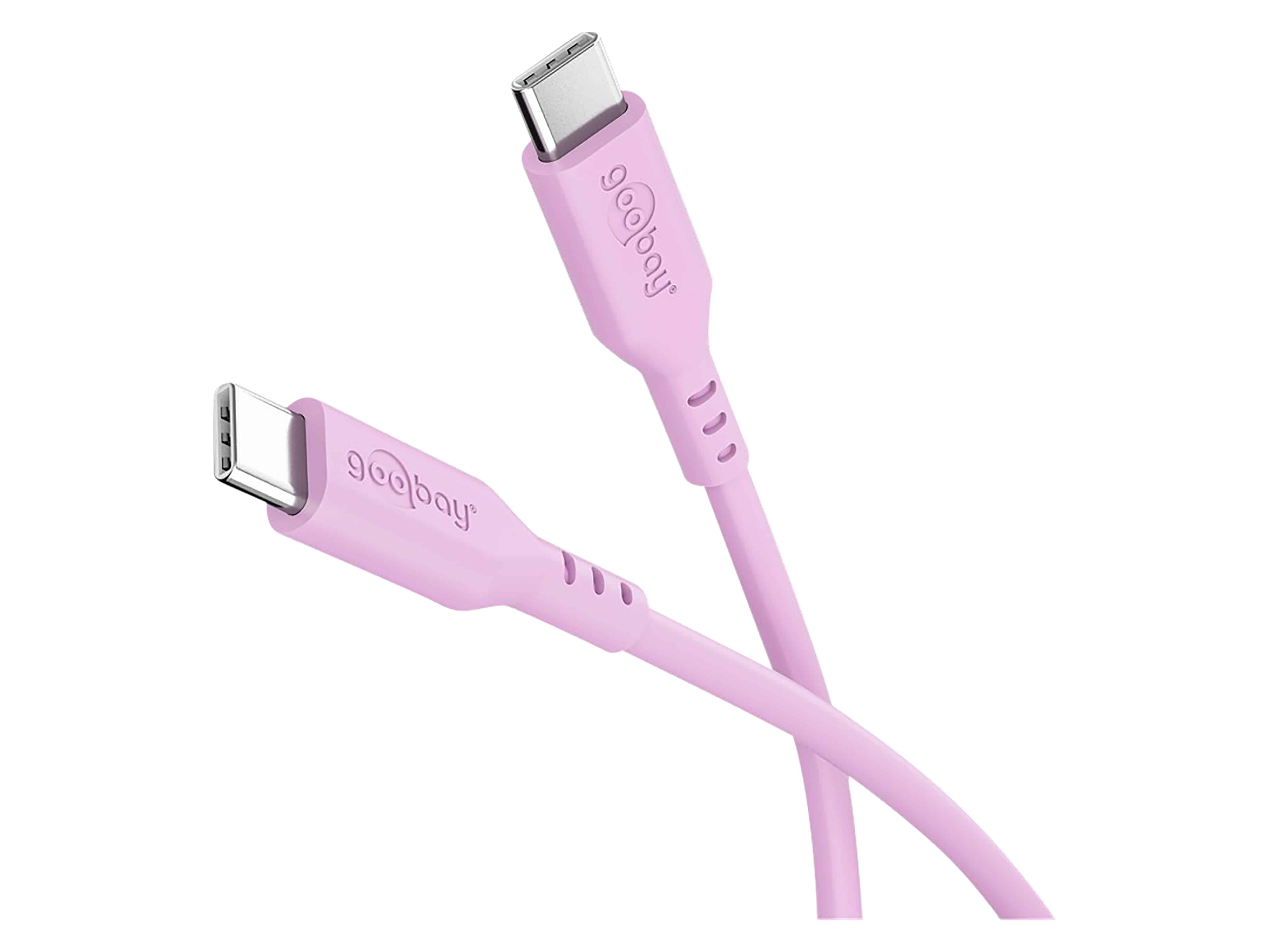 GOOBAY USB-C Kabel 77746 Silikon 1,5m pink GOOBAY USB-C Kabel 77746 Silikon 1,5m pink