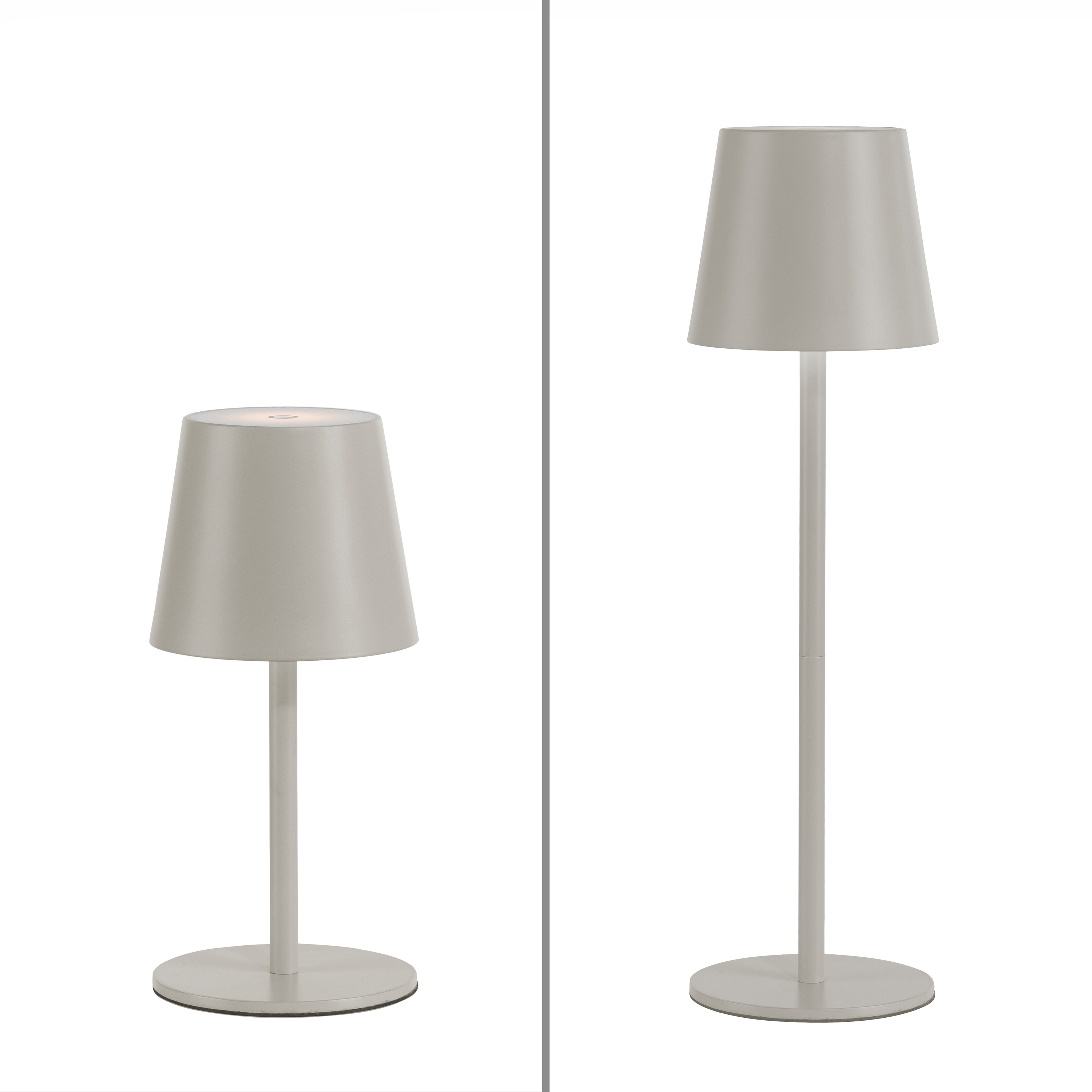 JUST LIGHT LED-Akku-Tischleuchte 19250-40 grau-beige, 2,5 W, 320 lm, 3000 K, IP54 JUST LIGHT LED-Akku-Tischleuchte 19250-40 grau-beige, 2,5 W, 320 lm, 3000 K, IP54