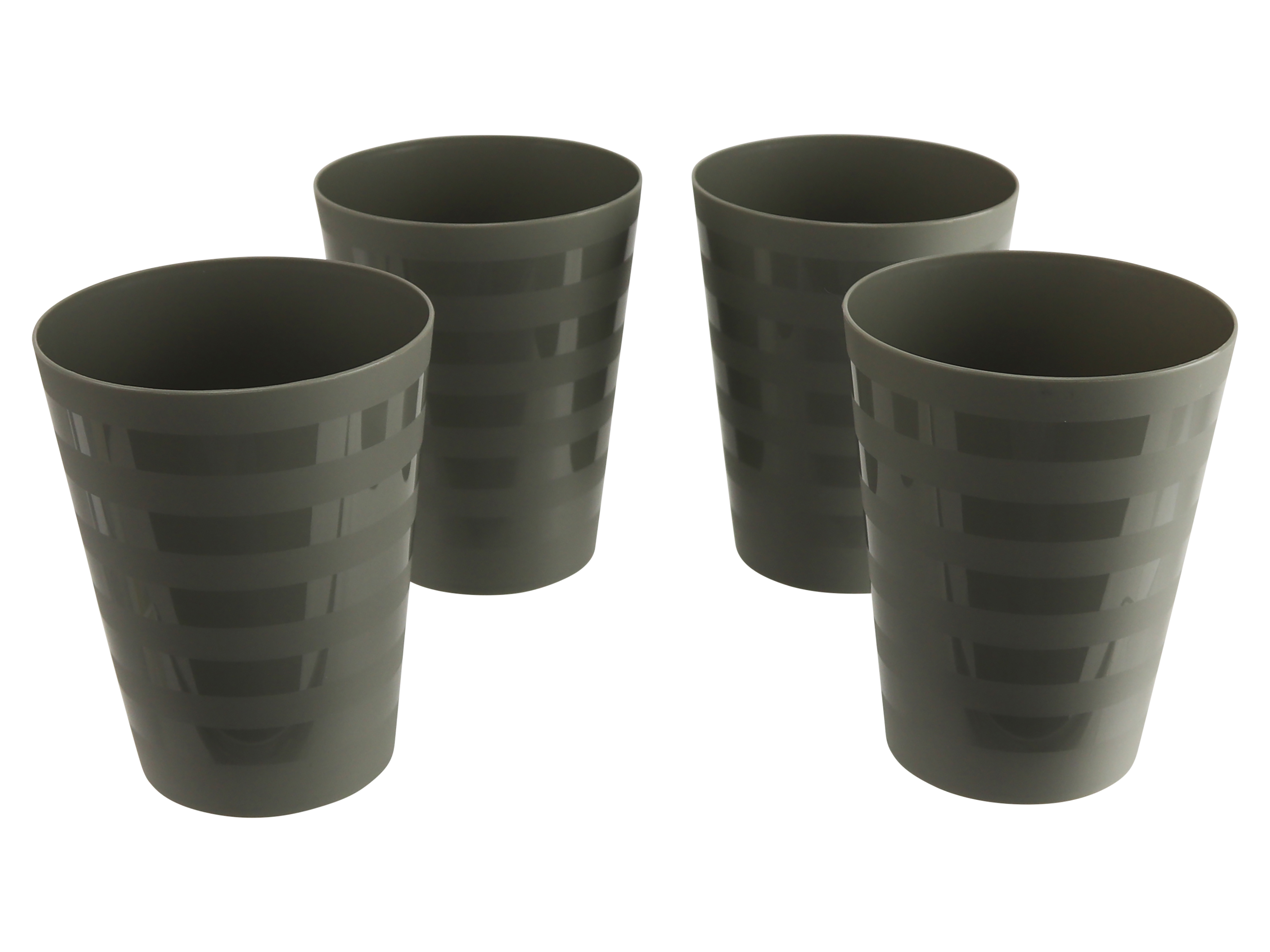Camping-Trinkbecher, 4-teilig, grau, ca. 0,25 l Camping-Trinkbecher, 4-teilig, grau, ca. 0,25 l