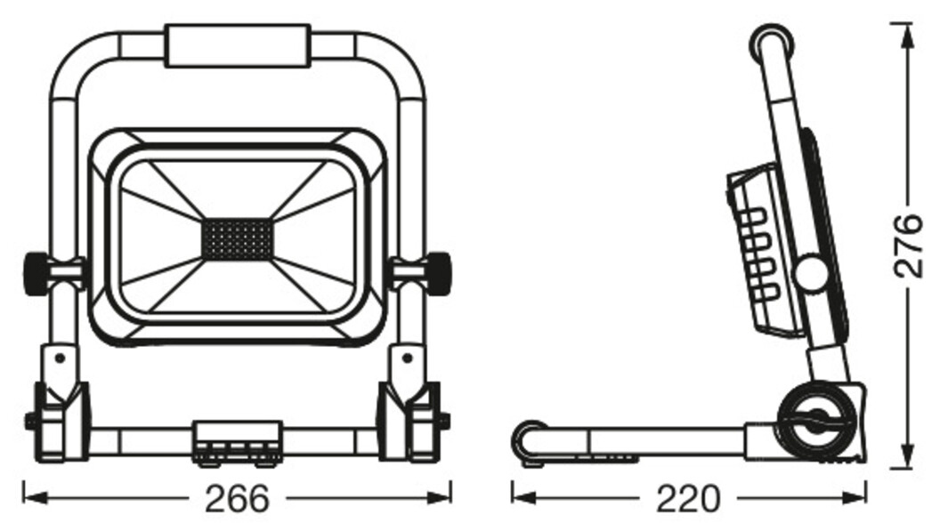 OSRAM LED-Arbeitsleuchte, 20W, 6500K, 2000lm, kaltweiß, IP54, schwarz
