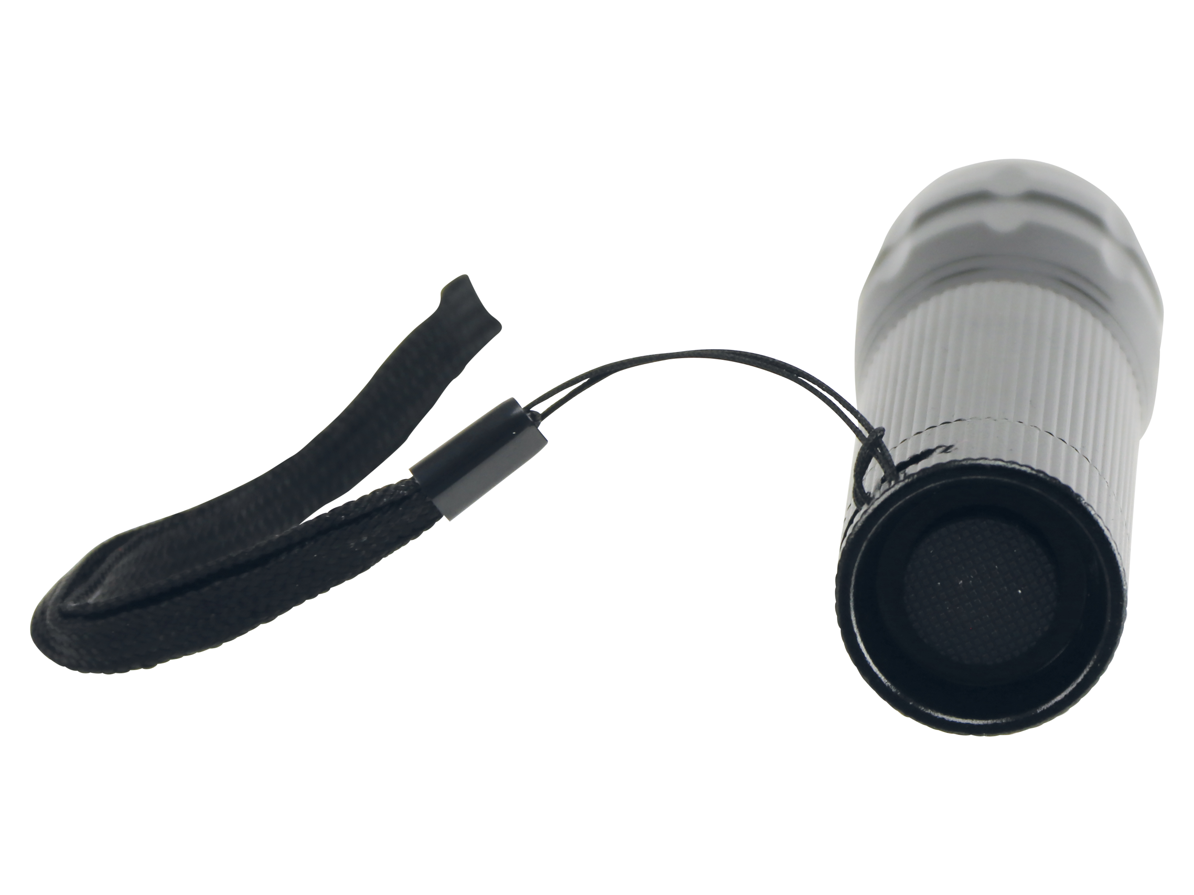 LED-Taschenlampe, Alu, 5 W OSRAM LED, schwarz, 4xMicro