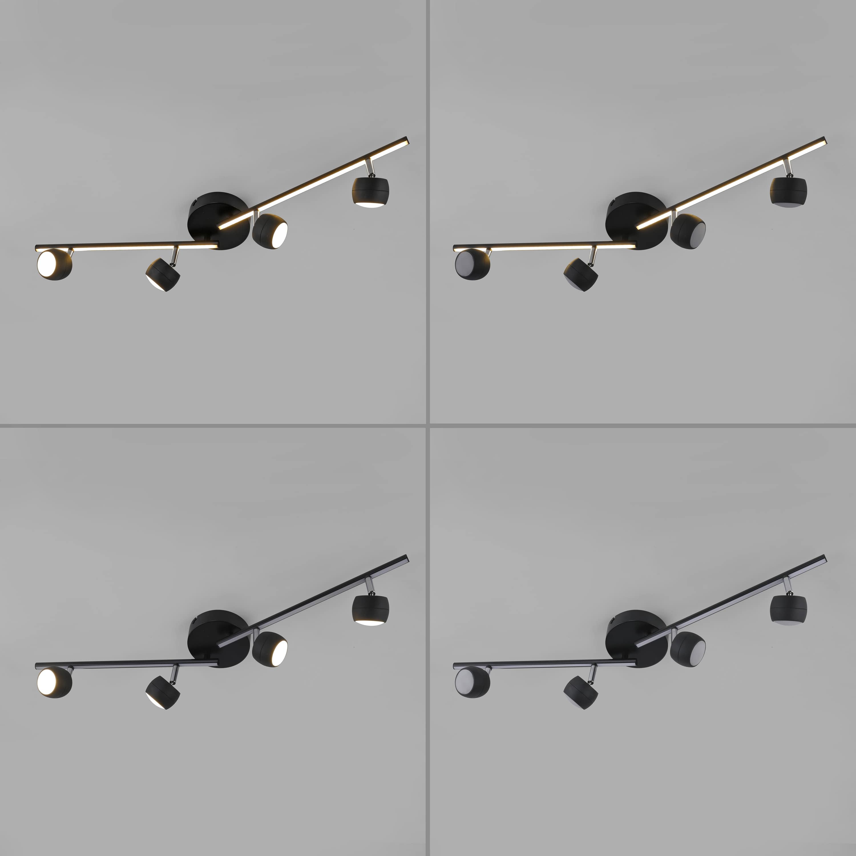 JUST LIGHT LED-Deckenleuchte 11402-18, 20,40W, 3000K, 2360lm, warmweiß, IP20, schwarz JUST LIGHT LED-Deckenleuchte 11402-18, 20,40W, 3000K, 2360lm, warmweiß, IP20, schwarz