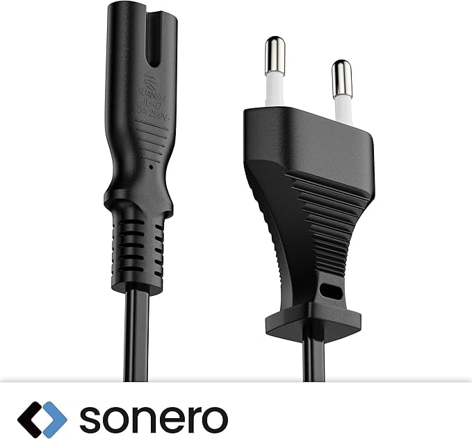 SONERO Netzkabel X-ESG-C7G-010B, Eurostecker, gerade, schwarz, 1m SONERO Netzkabel X-ESG-C7G-010B, Eurostecker, gerade, schwarz, 1m