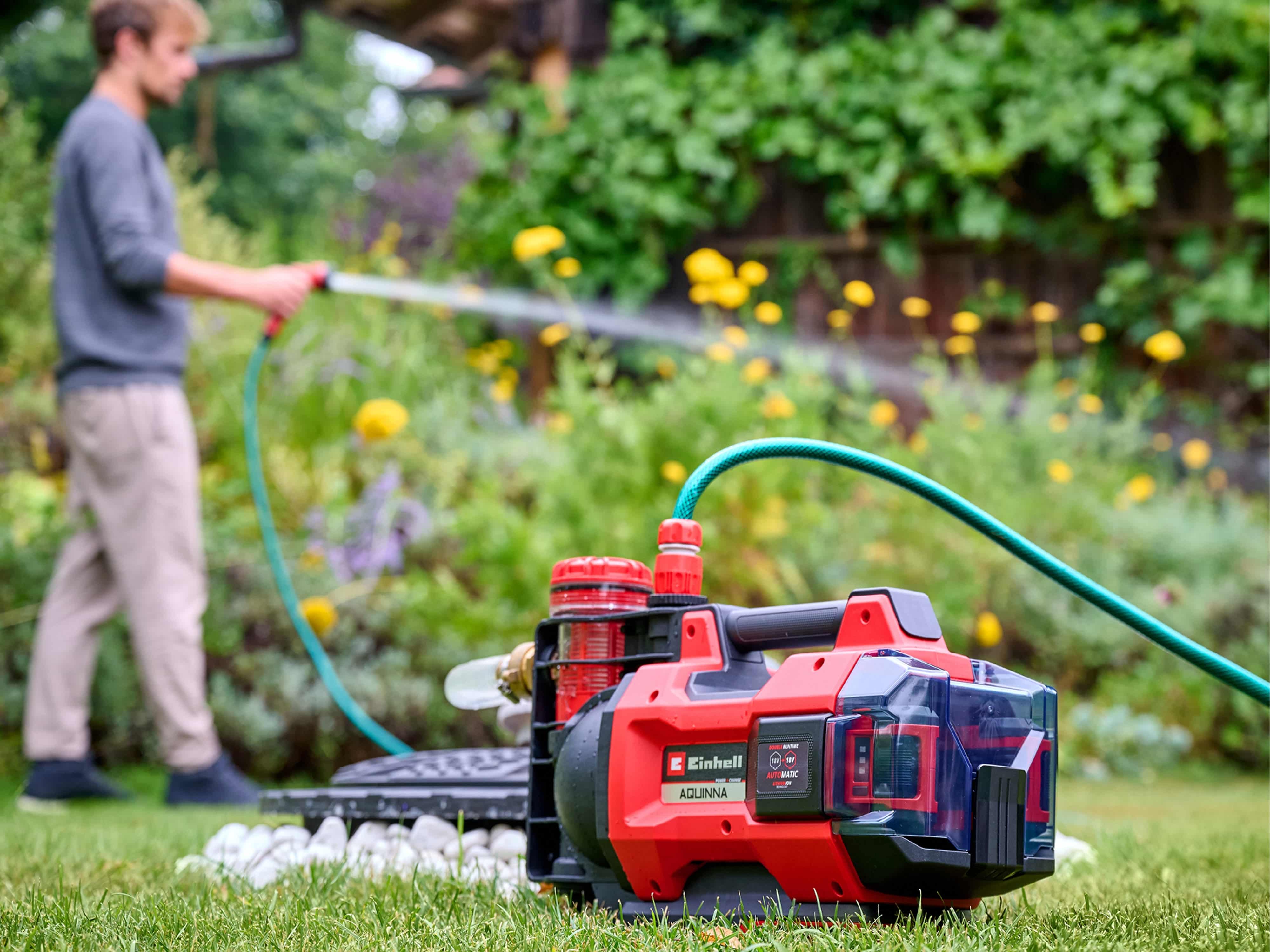 EINHELL Automatische Akku-Gartenpumpe AQUINNA 18/30 F LED AUTOMATIC, Solo