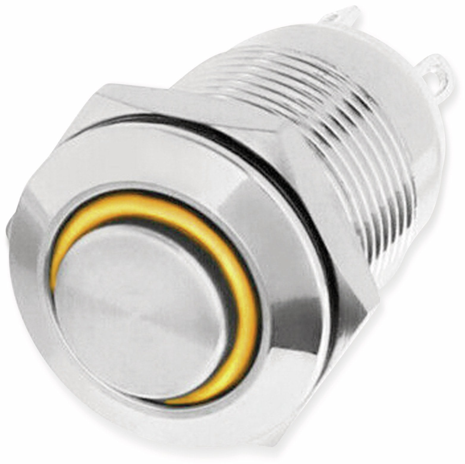 LED-Drucktaster, Ringbeleuchtung orange 12 V, Ø12 mm, 2 A/48 V
