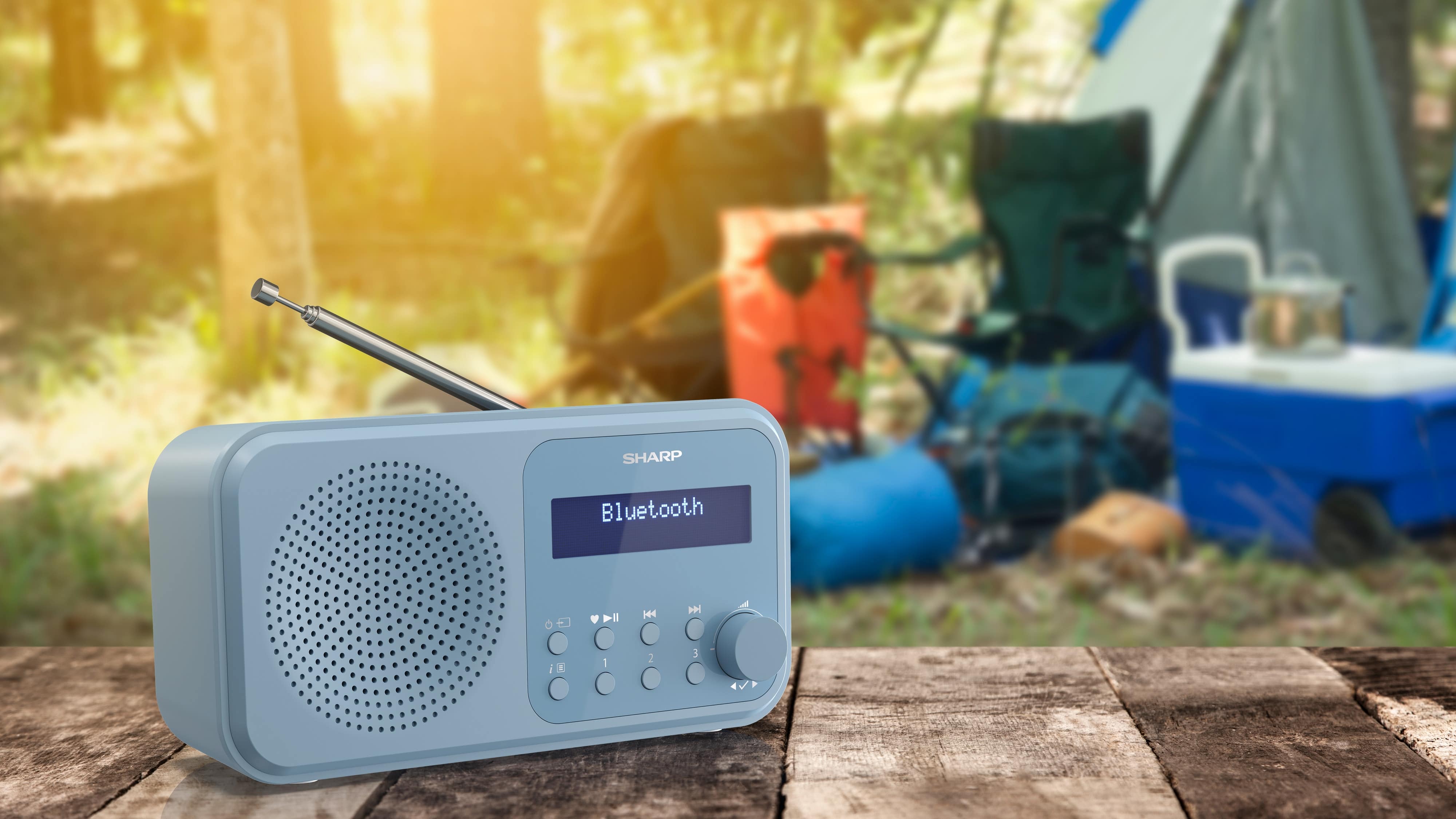 SHARP DAB+/FM Radio DR-P420, USB, Bluetooth, blau