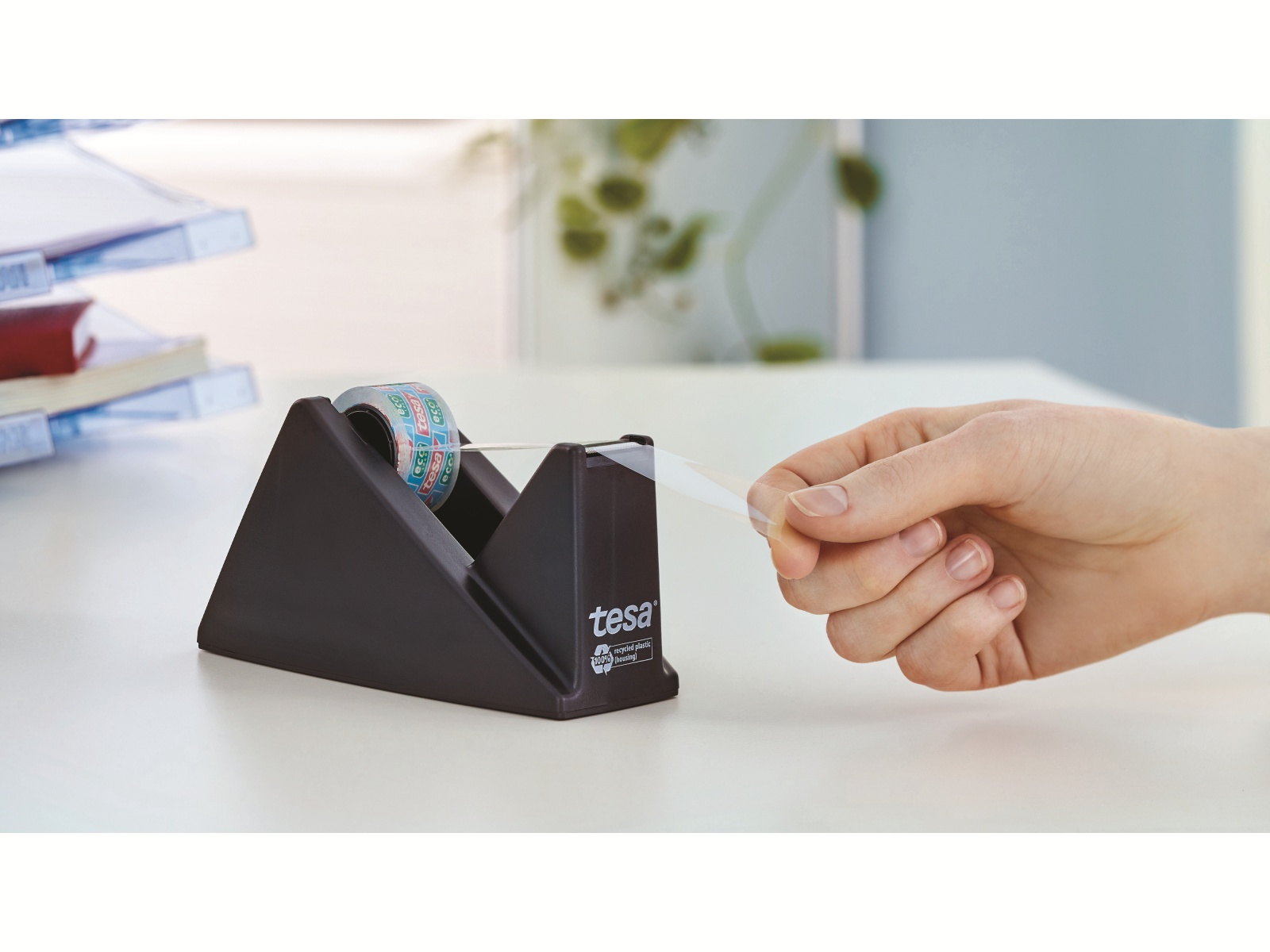 TESA film® Sparpack Abroller + film® eco&clear, 1 Rolle 10m:15mm, 59327-00000-02