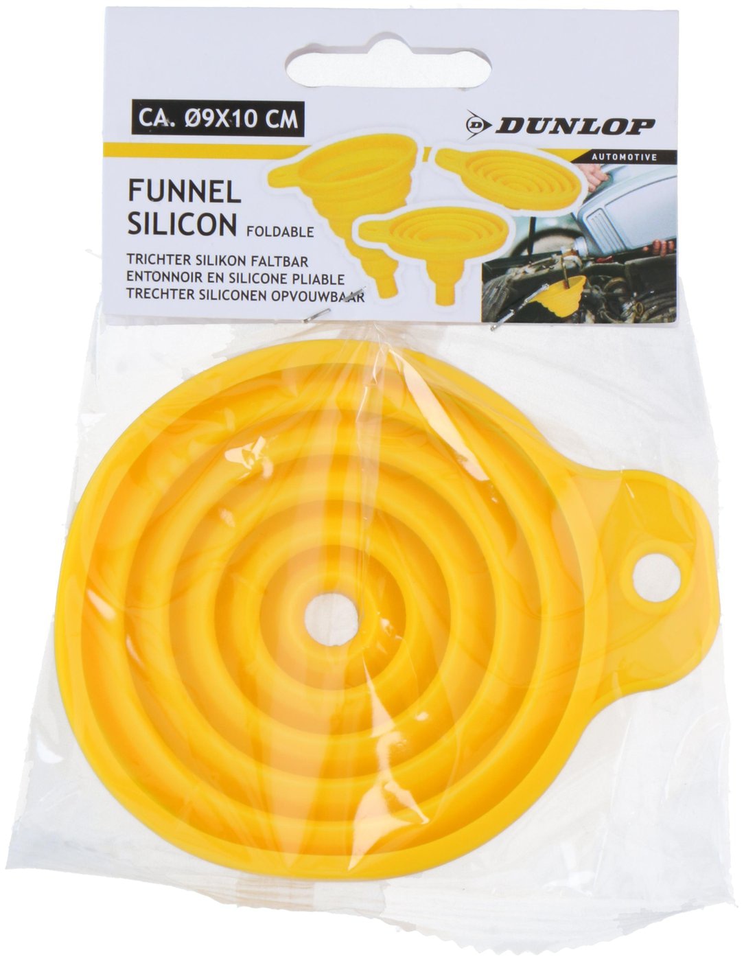 DUNLOP Trichter, faltbar, gelb DUNLOP Trichter, faltbar, gelb