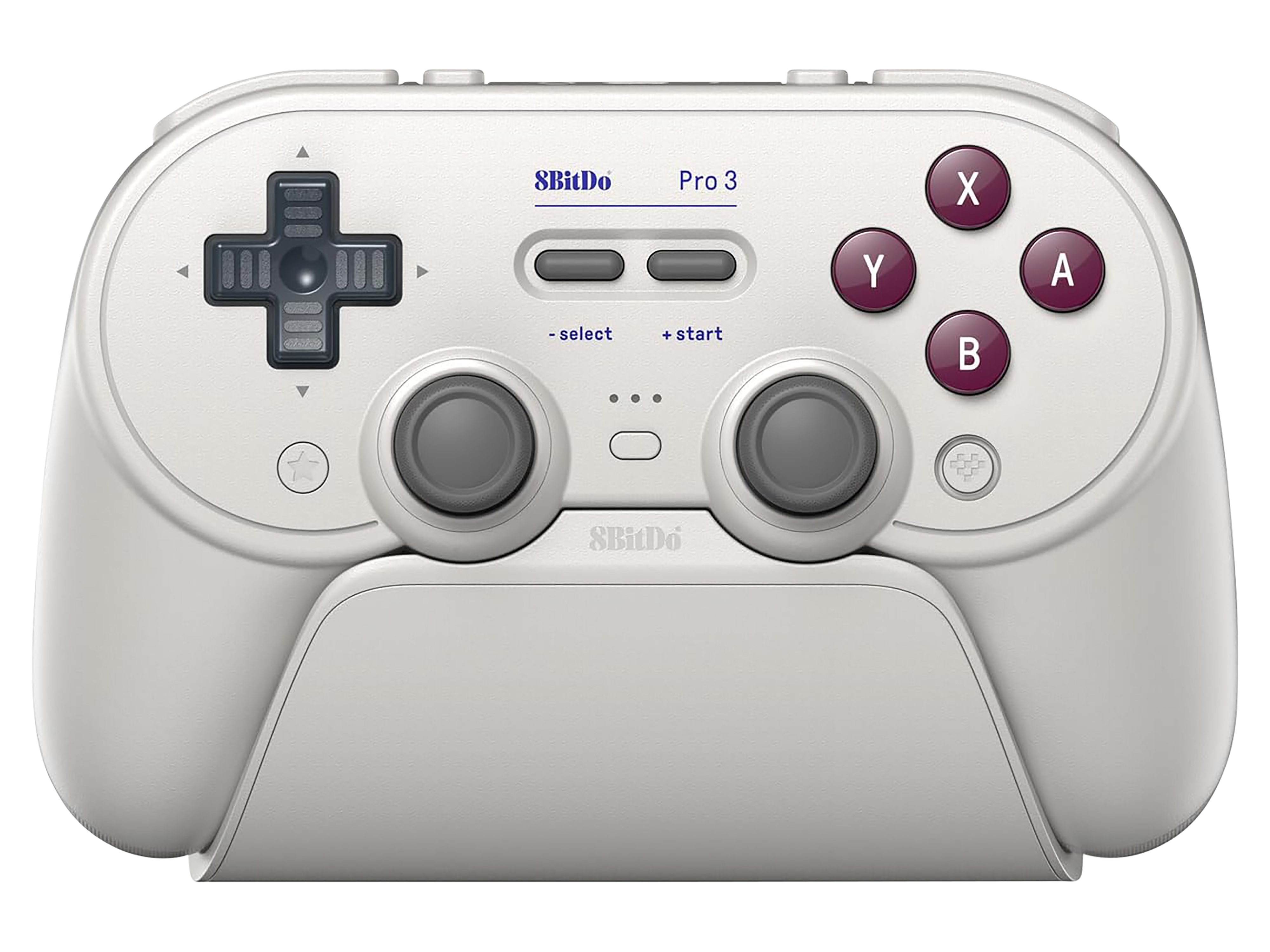 8BITDO Pro 3 Bluetooth Controller & Dock, hellgrau