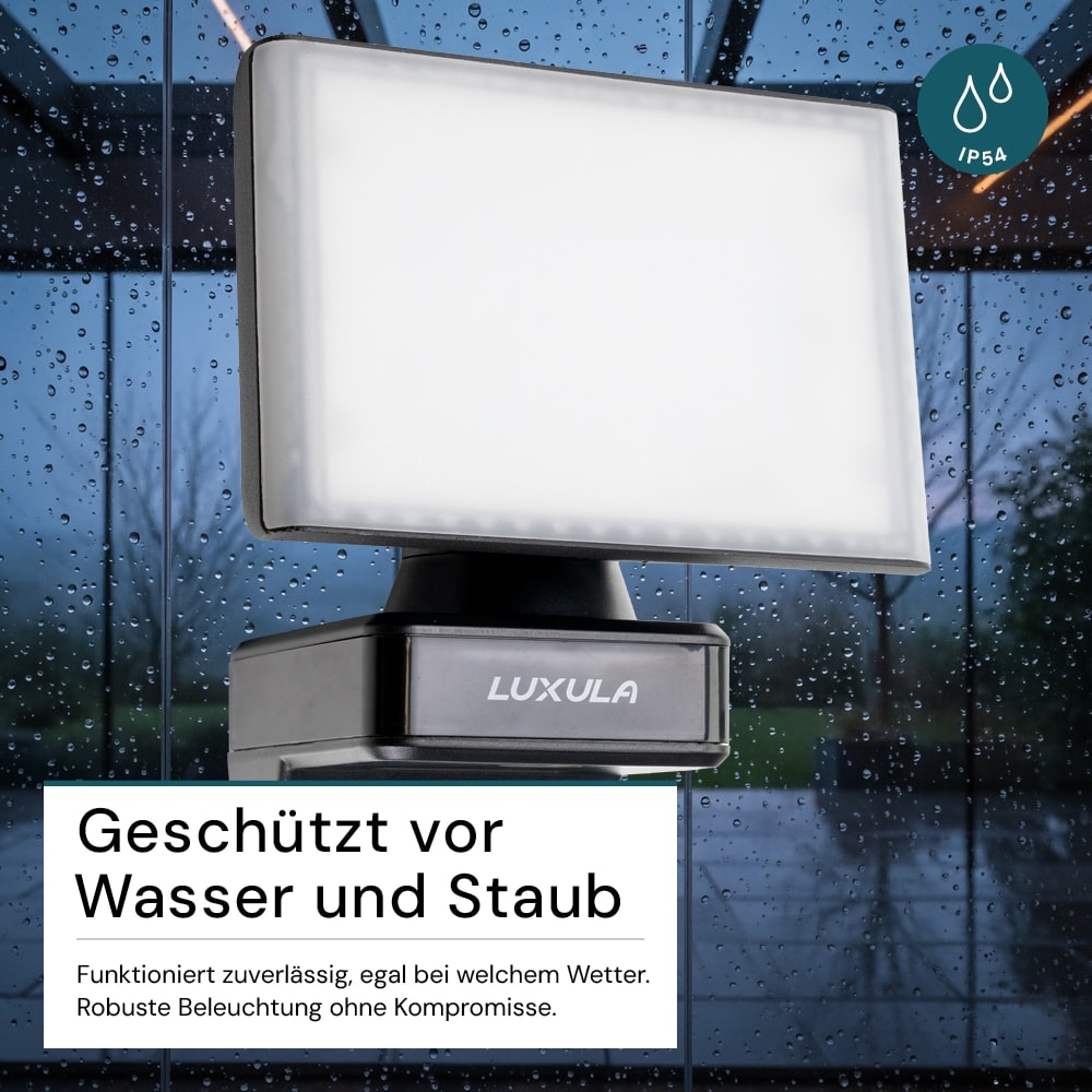 LUXULA LED-Fluter LX400191, 20 W, 2100 lm, 4000 K, schwarz LUXULA LED-Fluter LX400191, 20 W, 2100 lm, 4000 K, schwarz