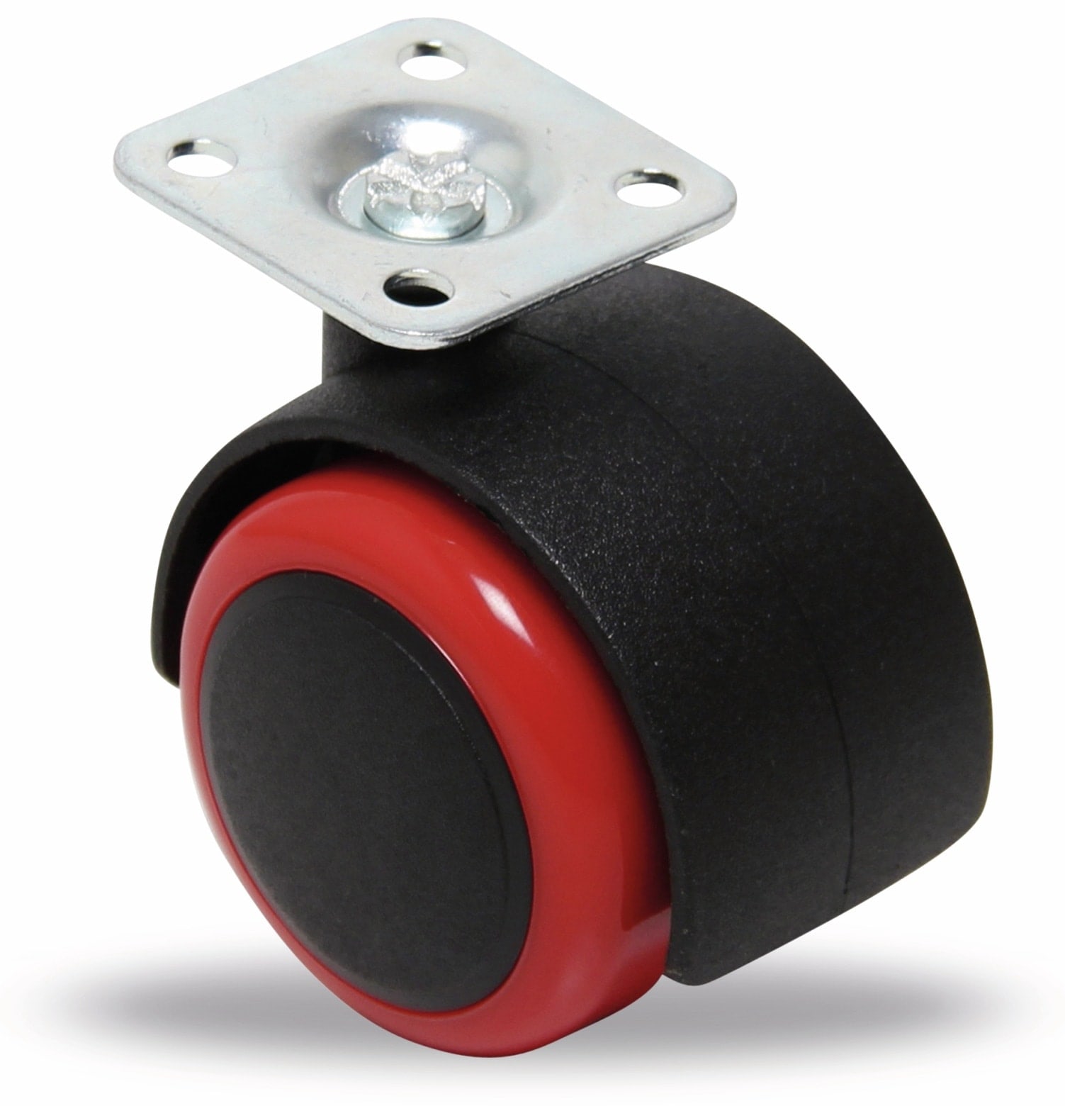 BGS TECHNIC Lenk-Doppel-Laufrolle, rot/schwarz, Ø 50 mm BGS TECHNIC Lenk-Doppel-Laufrolle, rot/schwarz, Ø 50 mm