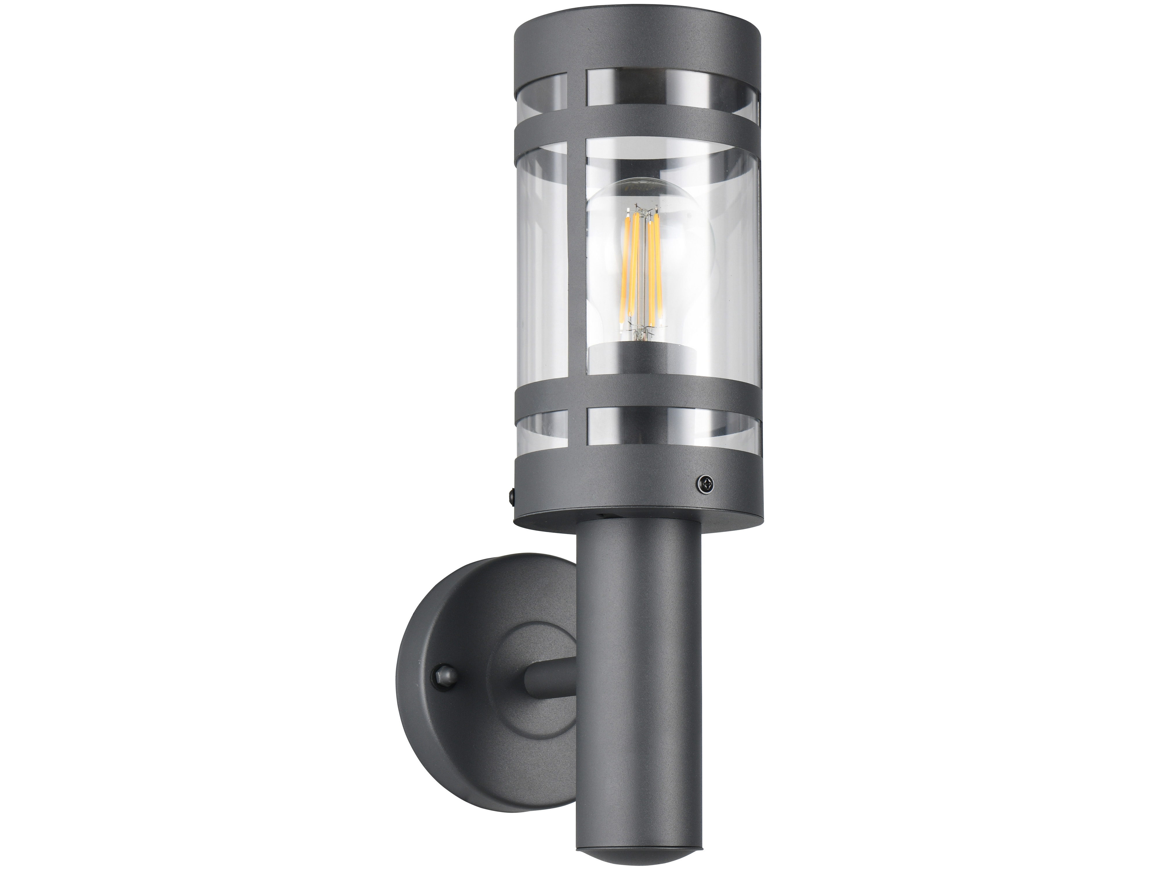 REALITY Wandleuchte PALOMA R21719142, E27, IP44, ohne LM, grau REALITY Wandleuchte PALOMA R21719142, E27, 28W, IP44, ohne Leuchtmittel, Bewegungssensor, grau
