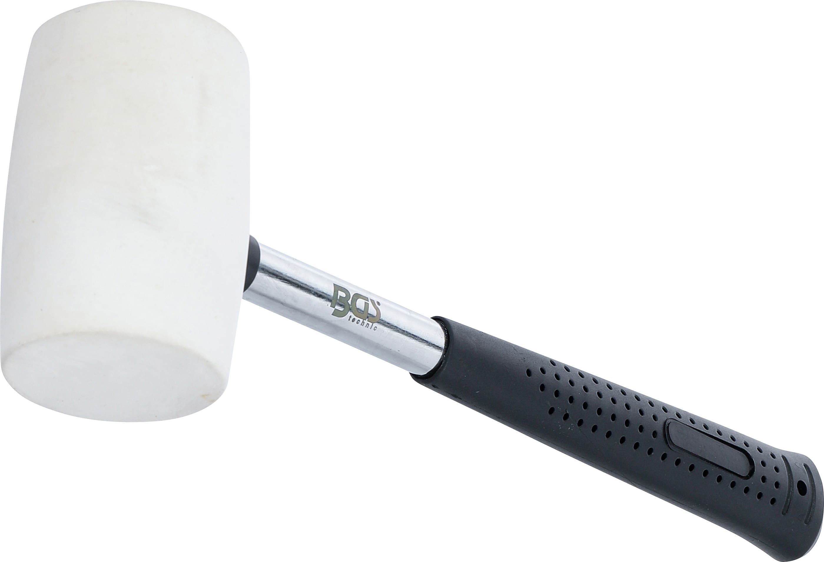 BGS TECHNIC Gummihammer, 70139, Metall-Stiel, 250 g, Ø 48 mm