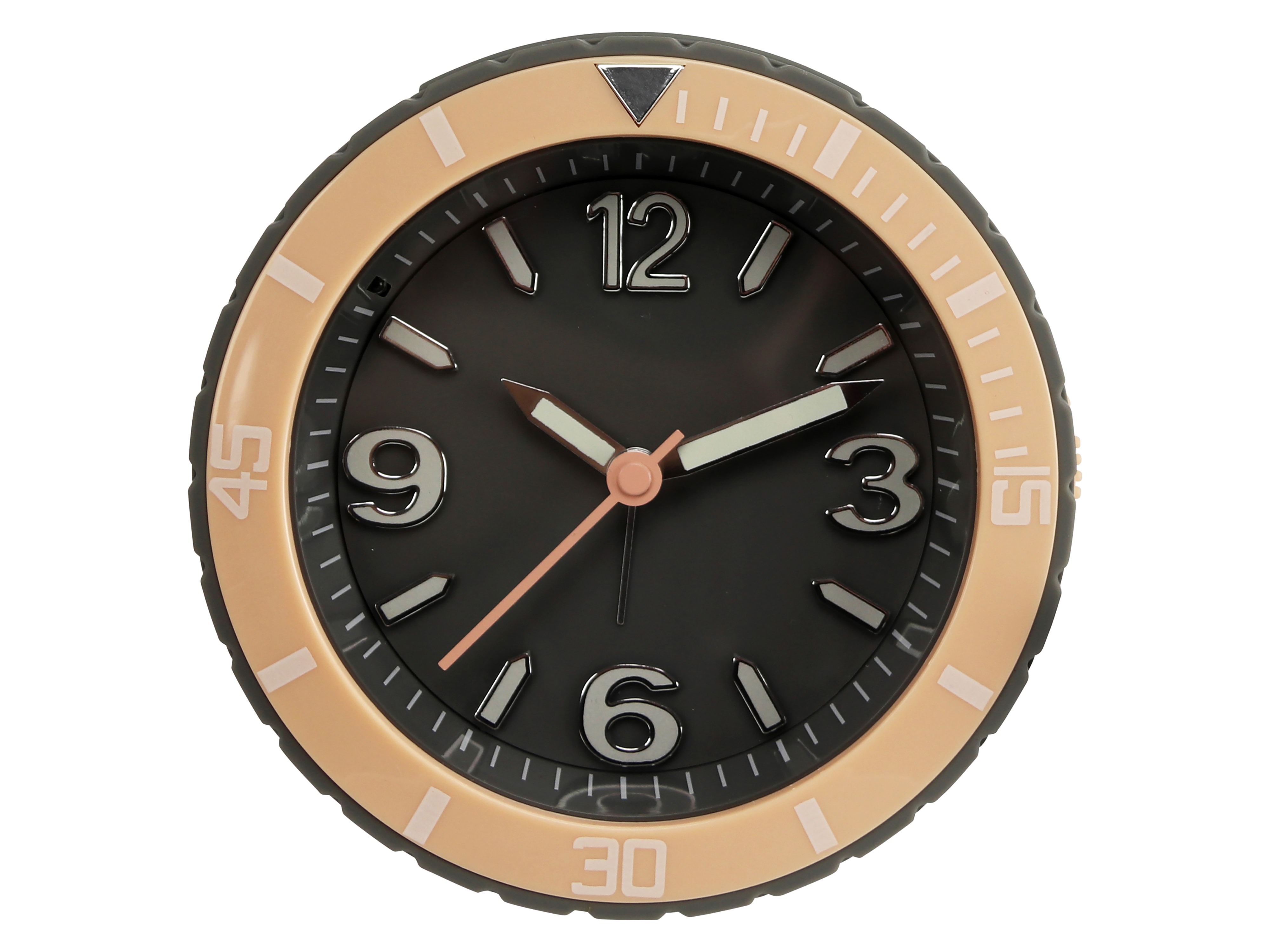 Wecker, COLOUR TIME, Ø13cm, grau/gelb Wecker, COLOUR TIME, Ø13cm, grau/gelb