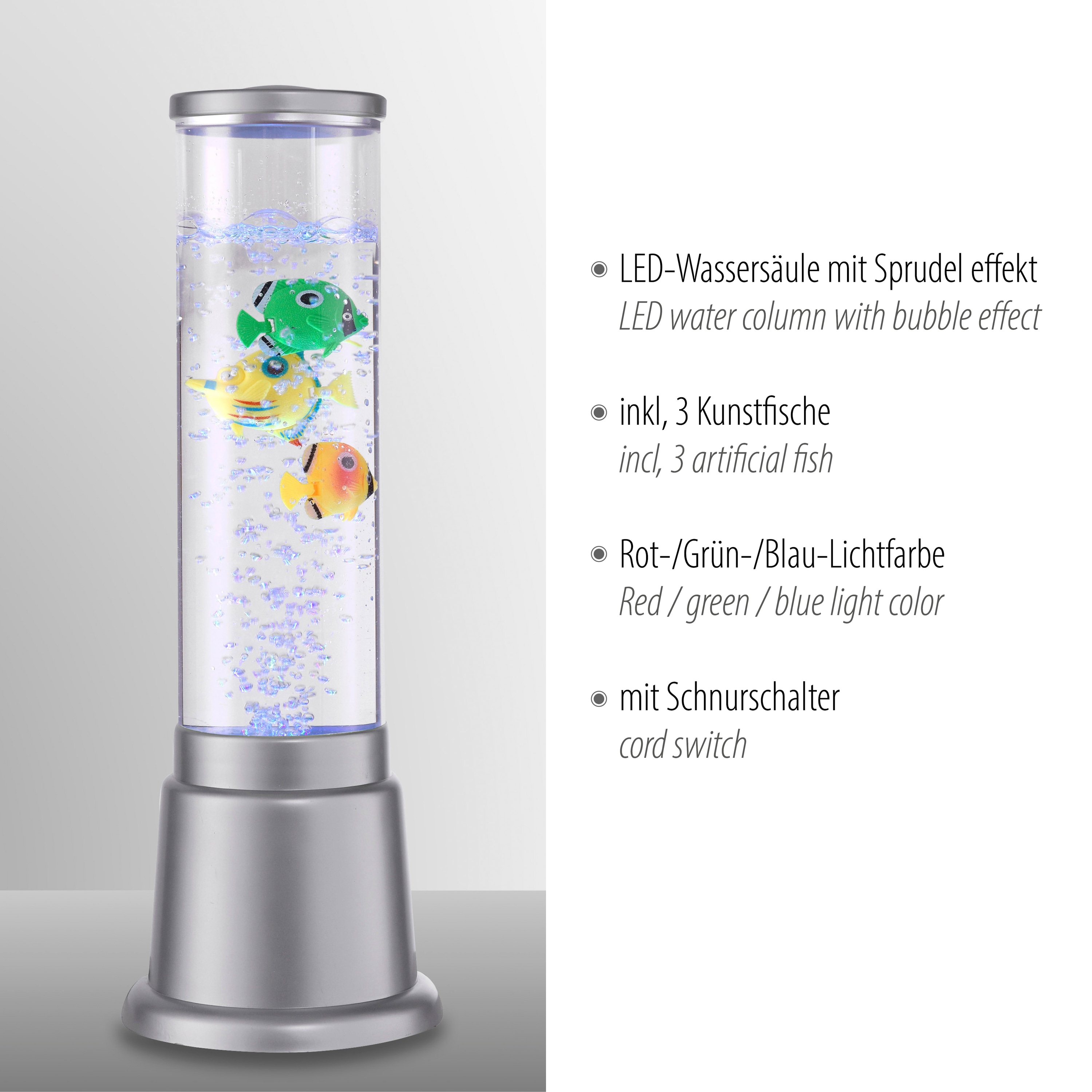JUST LIGHT LED-Wassersäule 85127-21, 0,05W, RGB, IP20, 36 cm