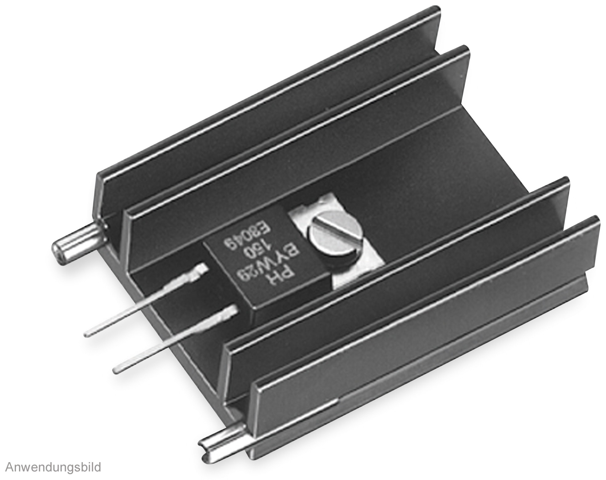 FISCHER ELEKTRONIK Kühlkörper, SK 145 25,4 STS, Leiterkartenkühlkörper , schwarz, Aluminium