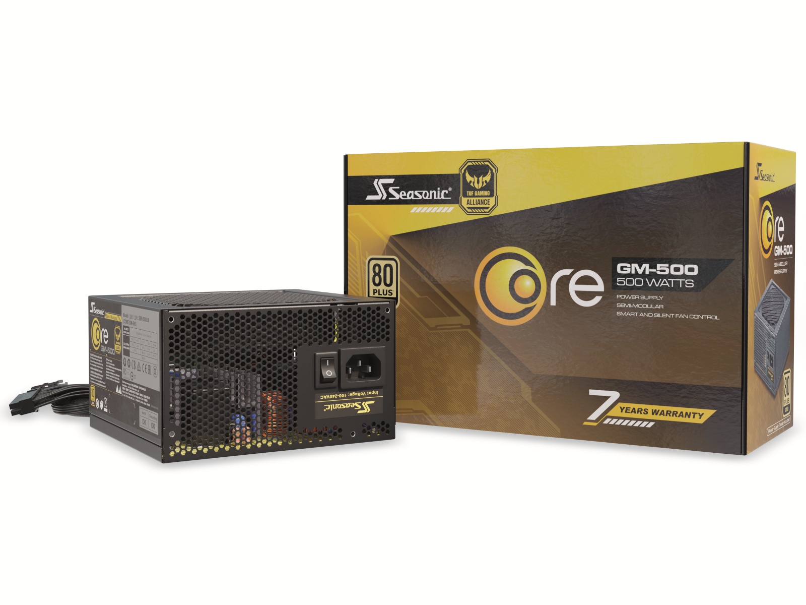Seasonic PC-Netzteil CORE-GM-500, 500 W, 80+ Gold