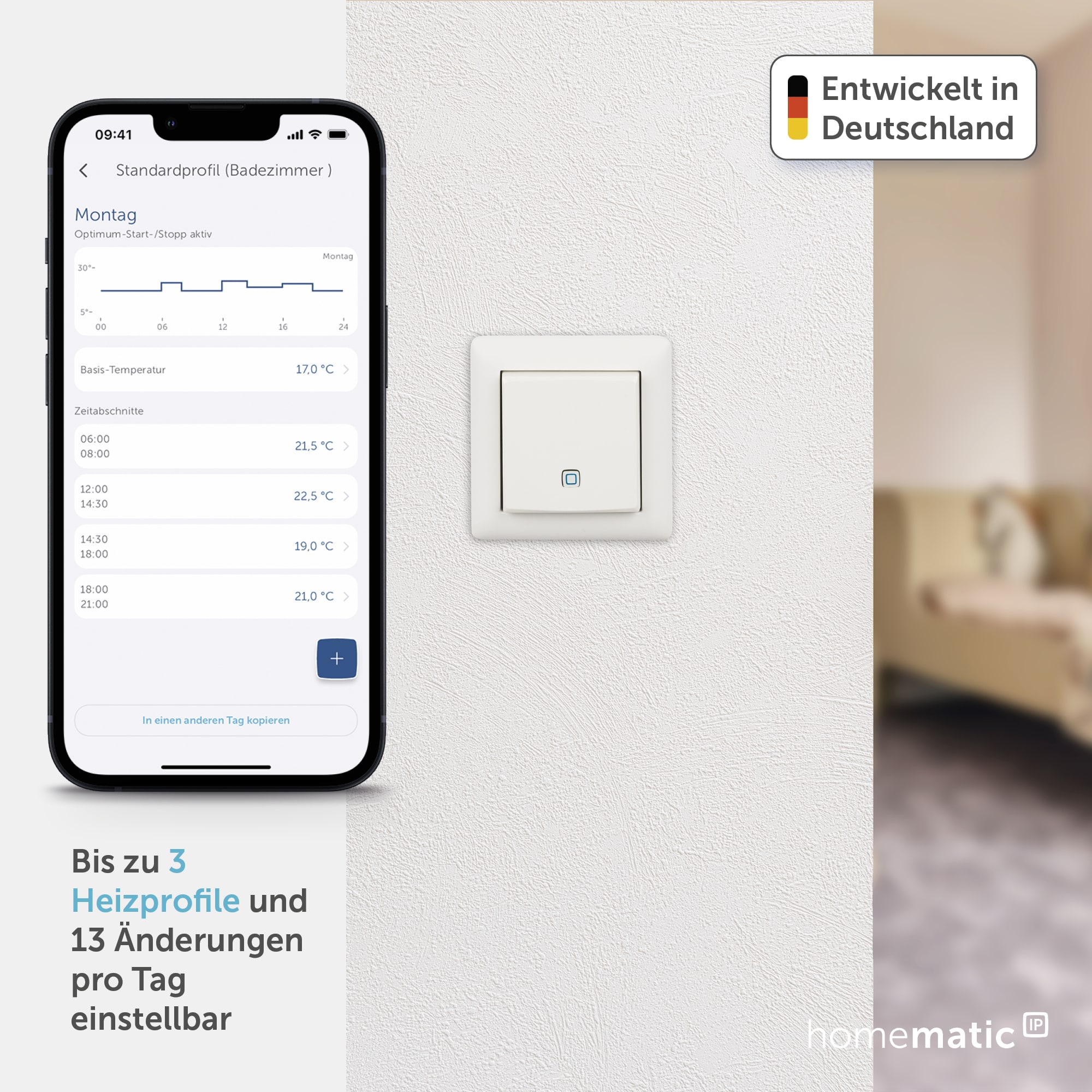 HOMEMATIC IP Smart Home 150181A0, Temp. und Luftfeucht. Sensor