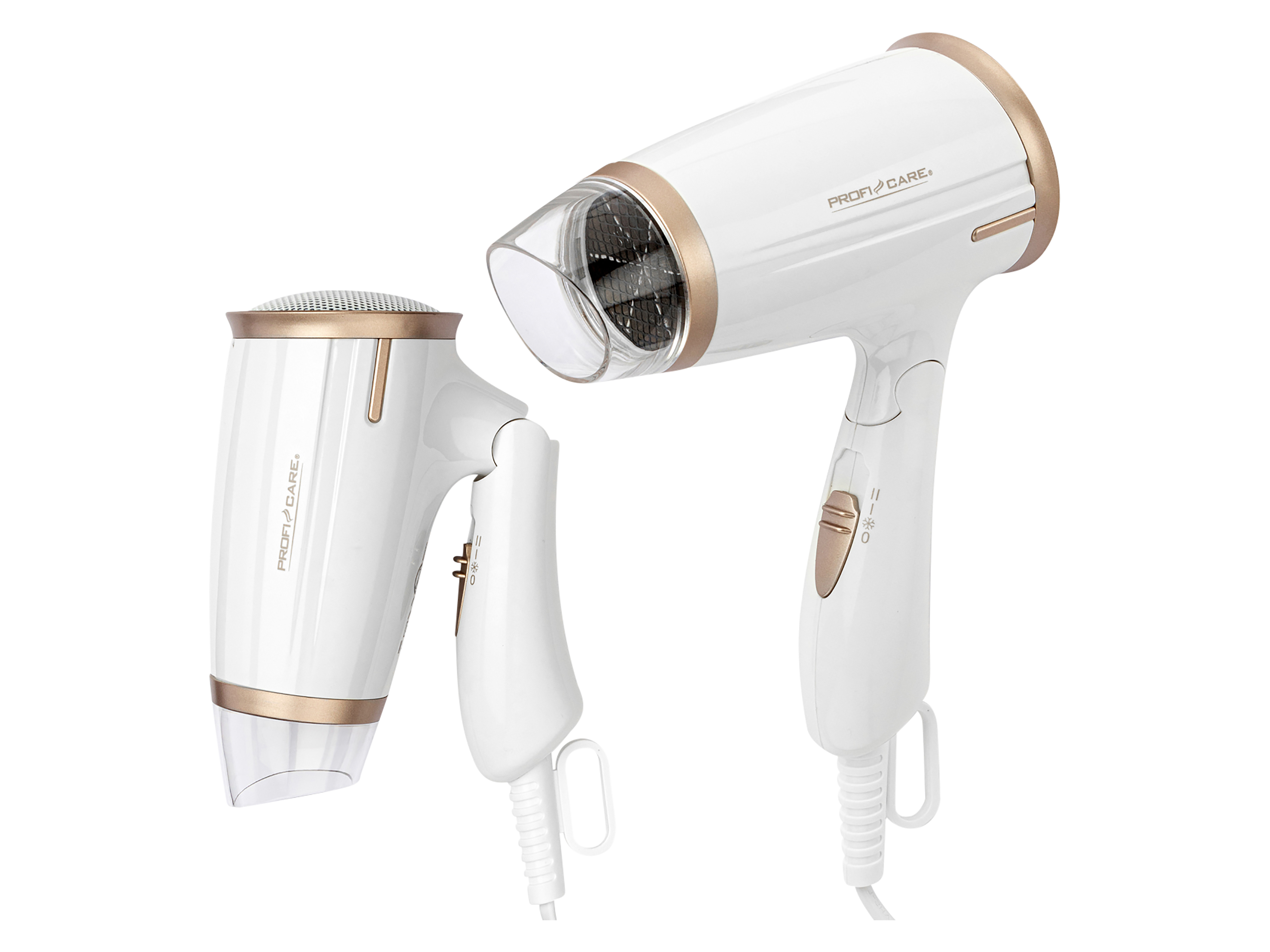 PROFICARE Haartrockner PC-HT 3009, Klappgriff, kompakt, 1400W, weiß-chanpanger
