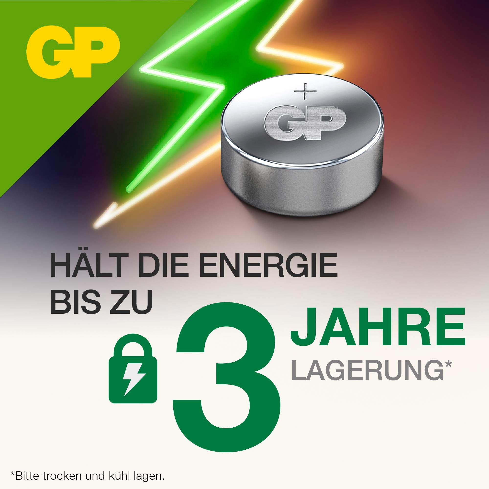 GP, 186 Alkaline Knopfzelle, 1,5 V, 10 Stück GP, 186 Alkaline Knopfzelle, 1,5 V, 10 Stück